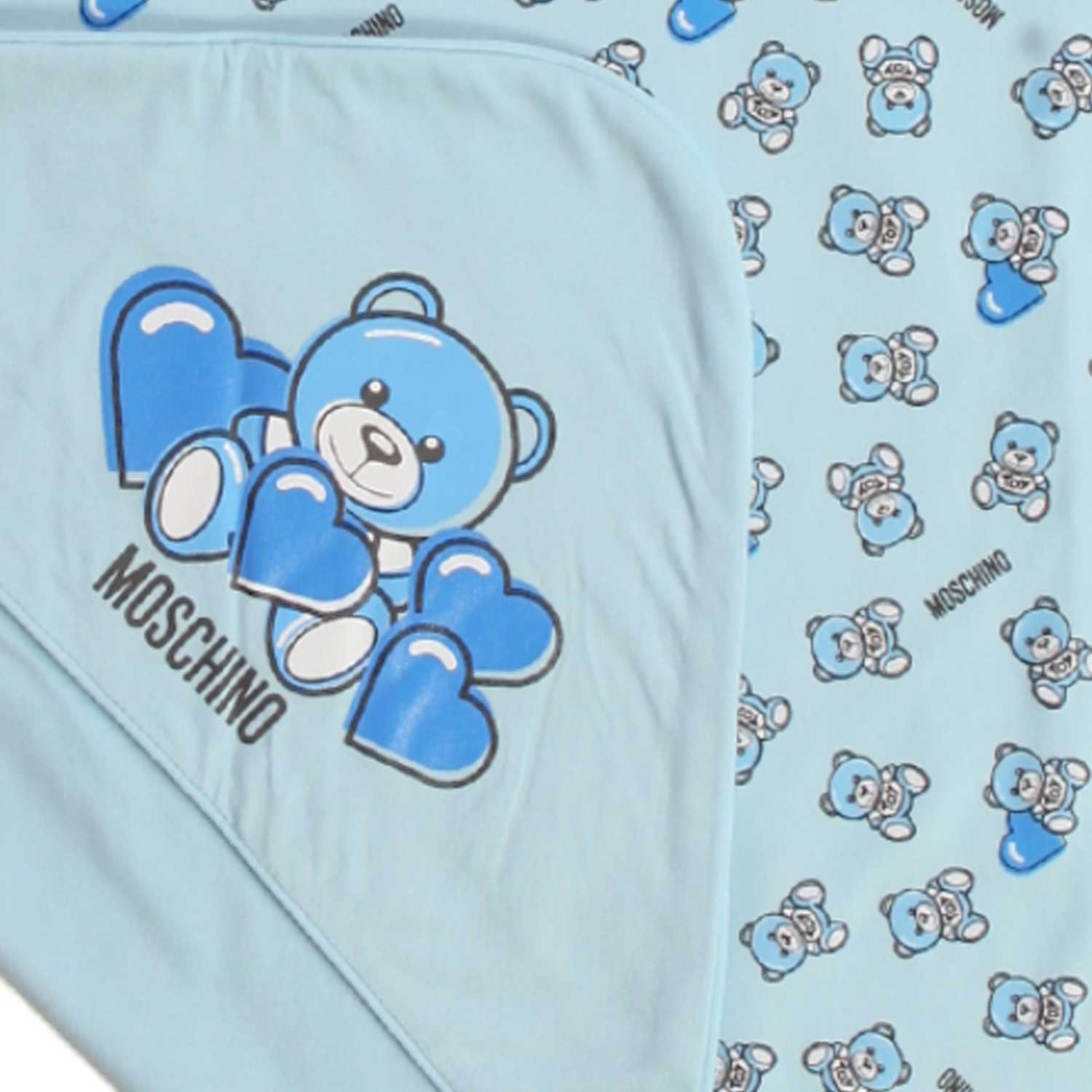 COPERTINA COTONE CELESTE NEONATO - annameglio.com abbigliamento moda