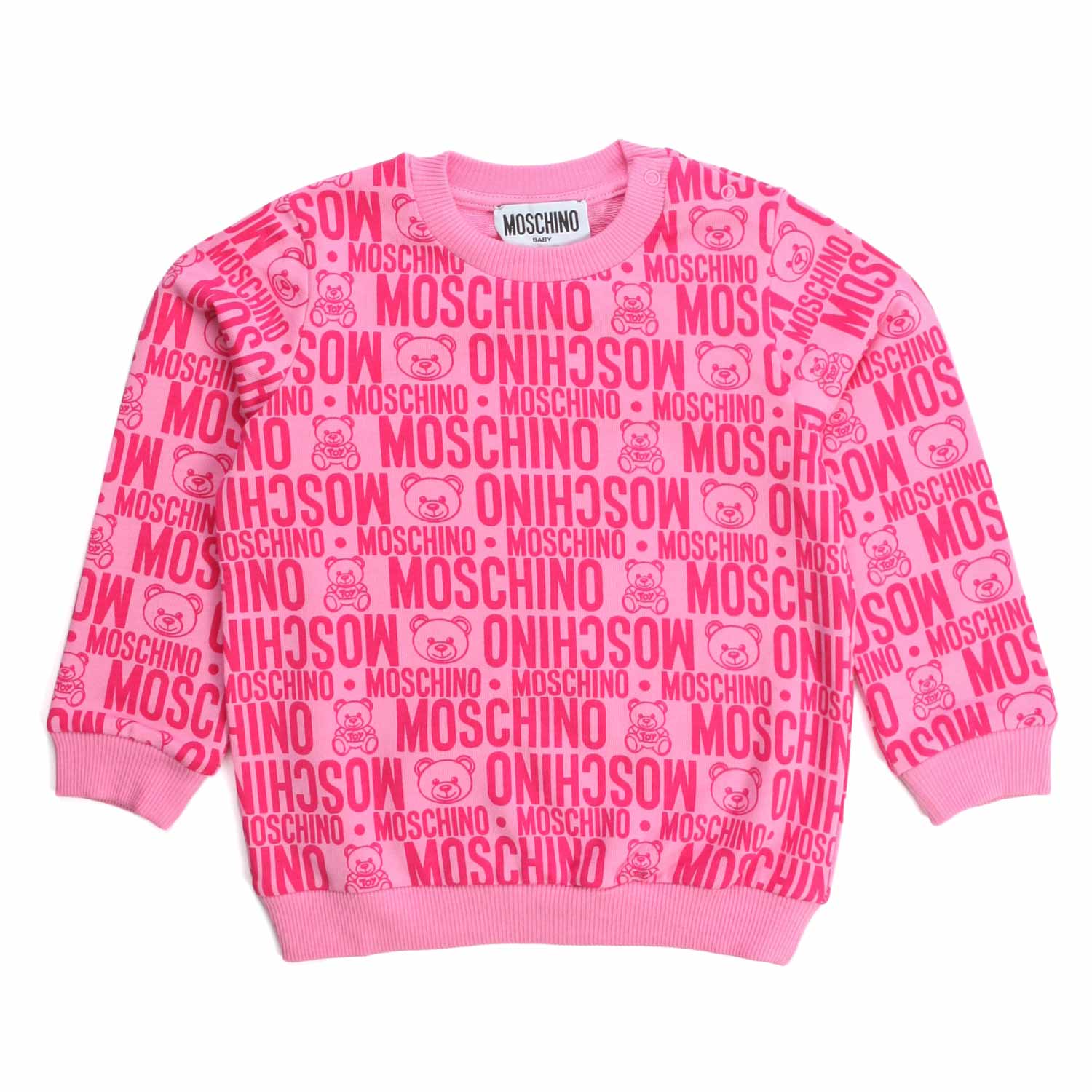 FELPA ROSA LOGO BIMBA E NEONATA - annameglio.com abbigliamento moda