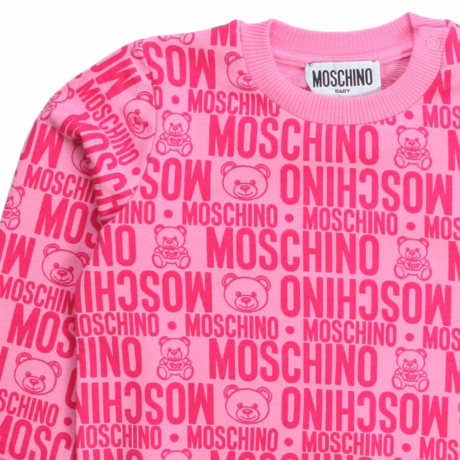 FELPA ROSA LOGO BIMBA E NEONATA - annameglio.com abbigliamento moda