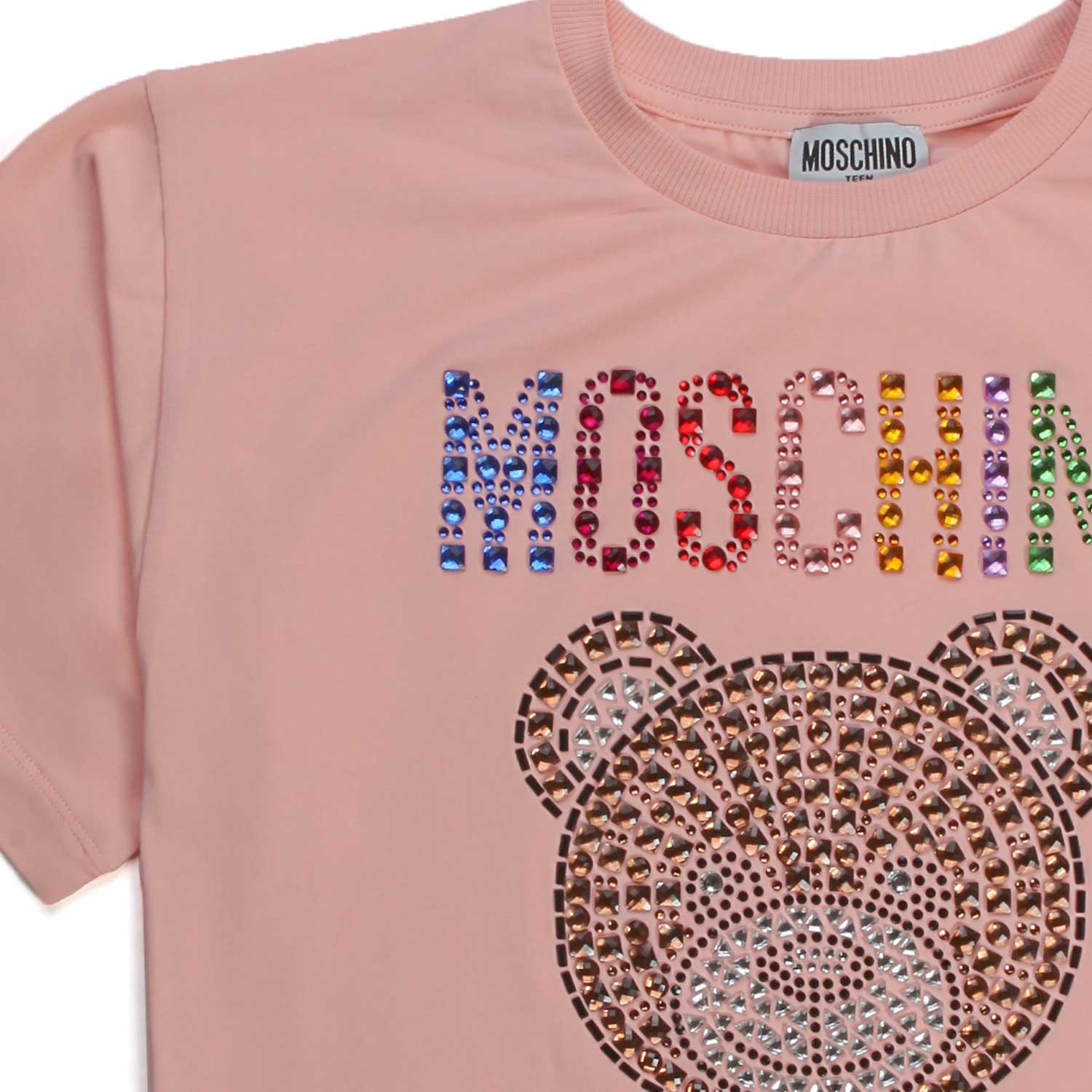 T-SHIRT ROSA STRASS BAMBINA TEEN - annameglio.com abbigliamento moda