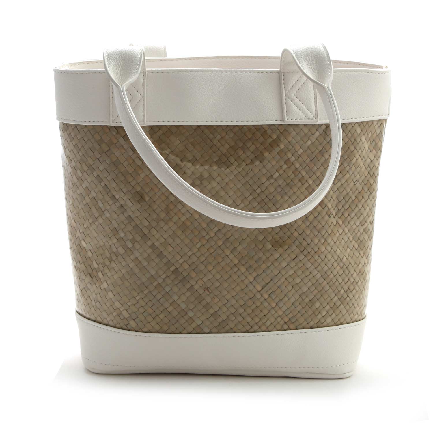 BORSA SHOPPER BIANCA E BEIGE RAGAZZA - annameglio.com abbigliamento moda
