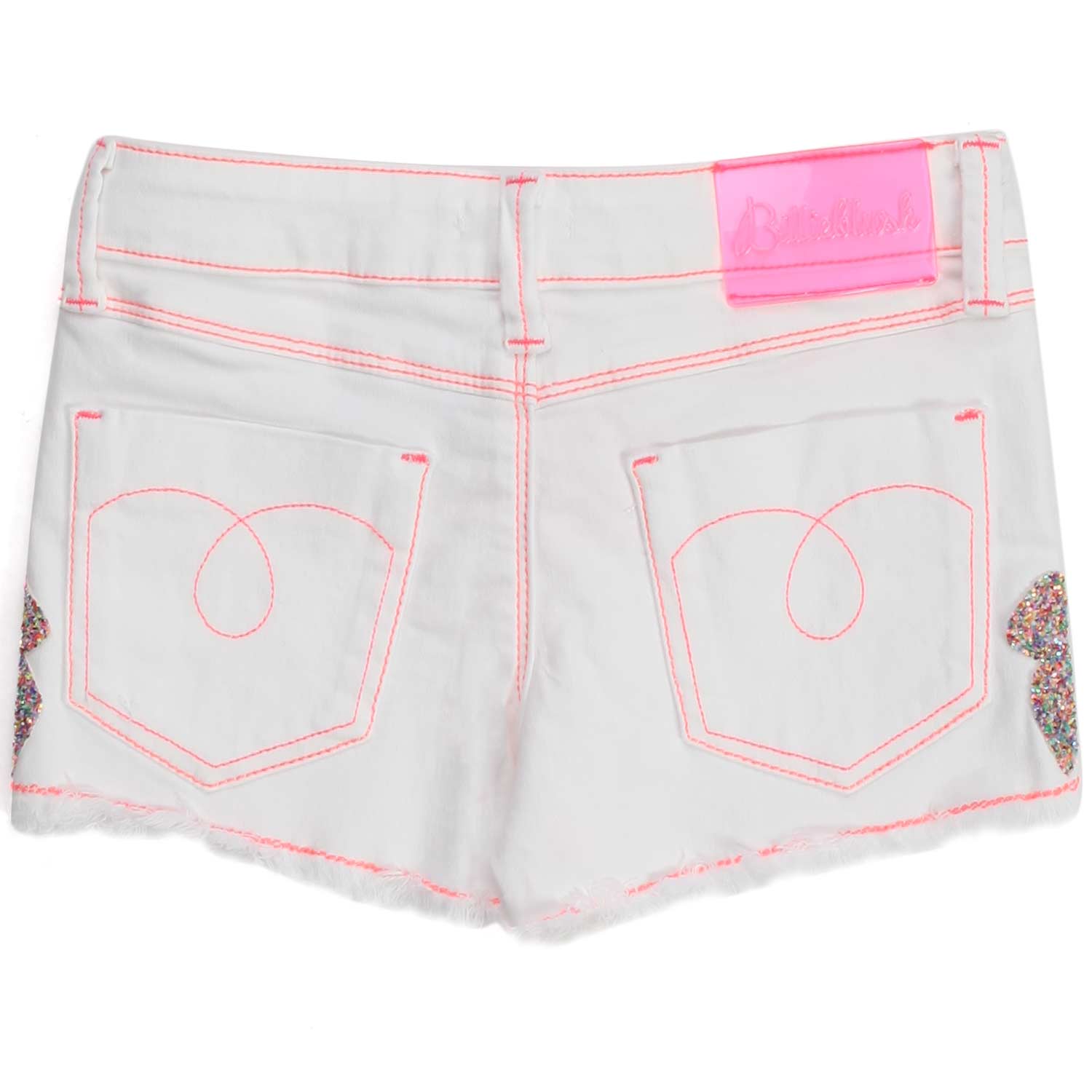 SHORTS BIANCHI E ROSA FLUO BAMBINA - annameglio.com abbigliamento moda