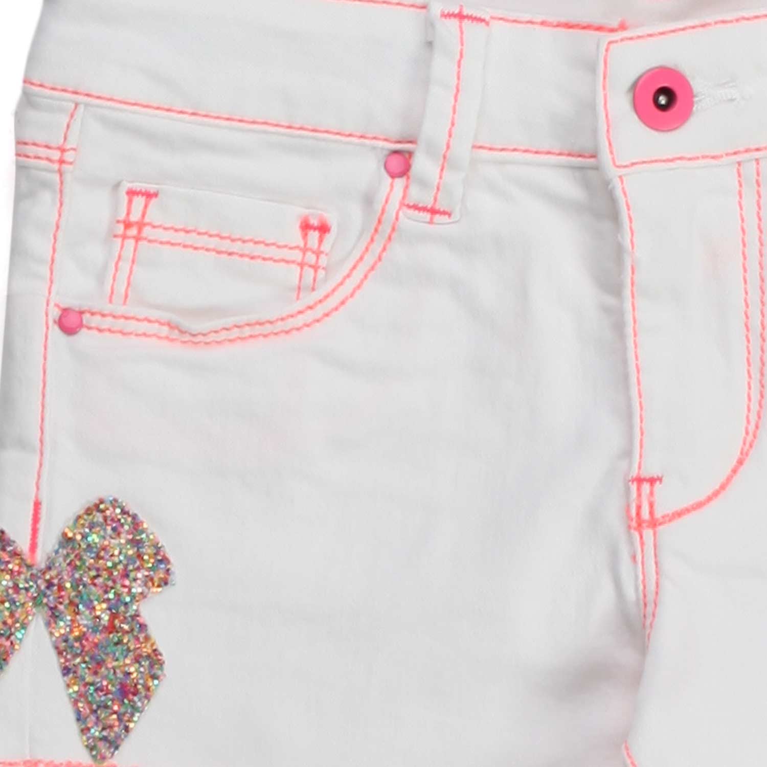 SHORTS BIANCHI E ROSA FLUO BAMBINA - annameglio.com abbigliamento moda