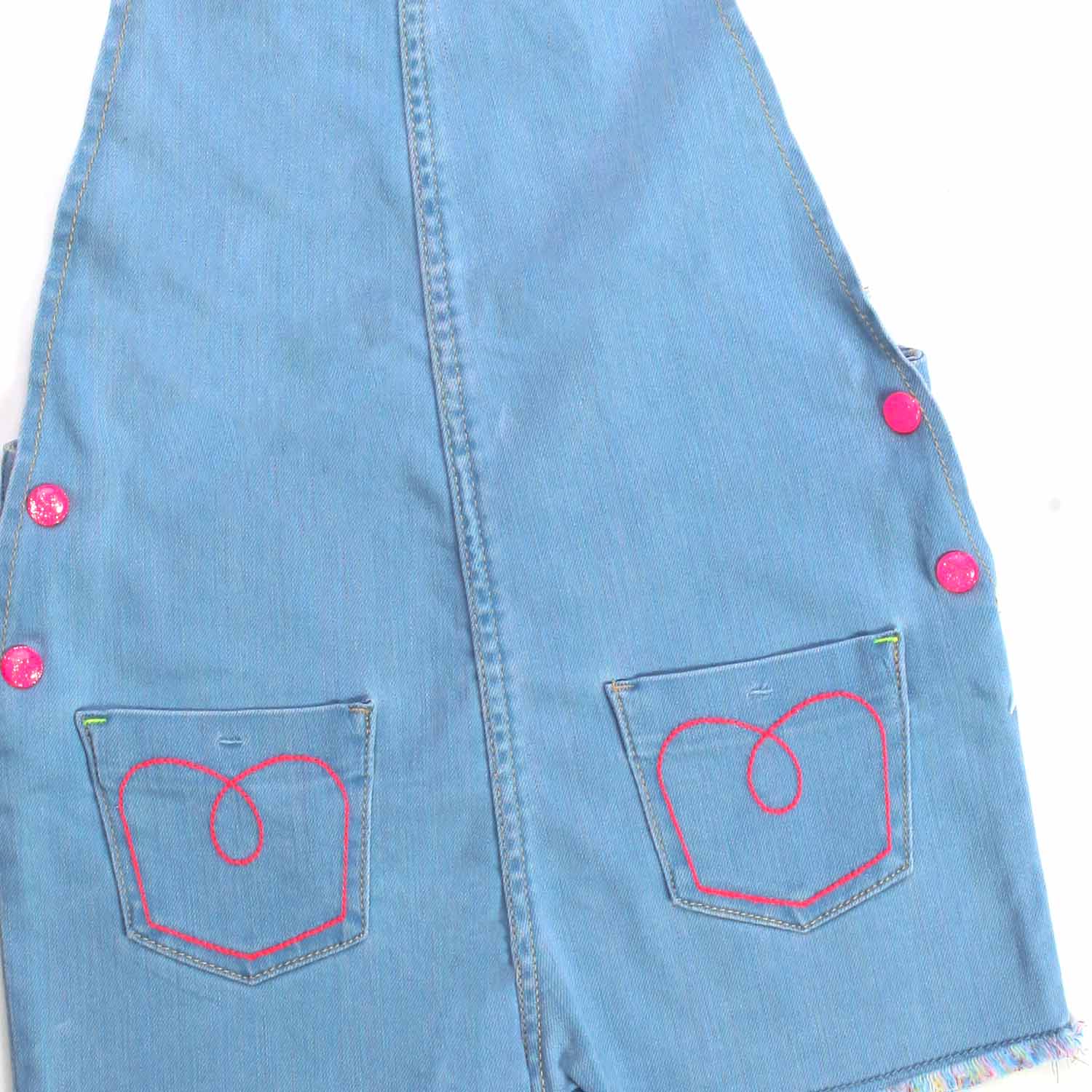 SALOPETTE CORTA DENIM BAMBINA - annameglio.com abbigliamento moda