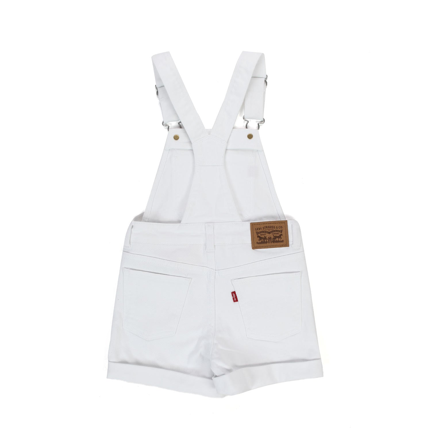 SALOPETTE CORTA IN DENIM BIANCO BAMBINA TEENAGER - annameglio.com abbigliamento moda