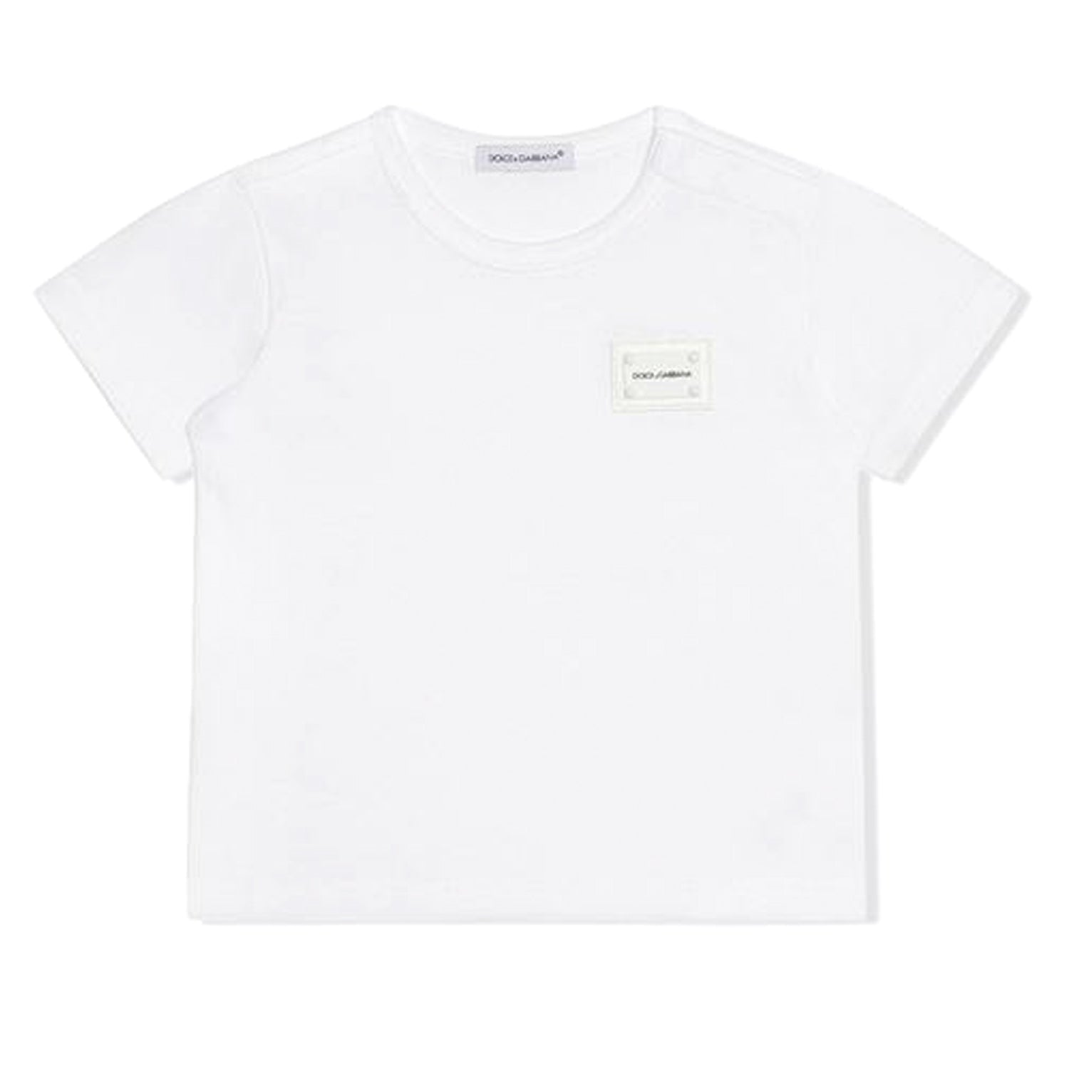 T-SHIRT NEONATO BIANCA LOGO - annameglio.com abbigliamento moda