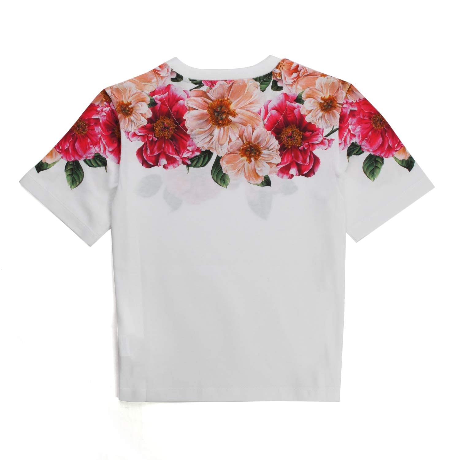 T-SHIRT FLOREALE BIANCA E ROSA BAMBINA - annameglio.com abbigliamento moda
