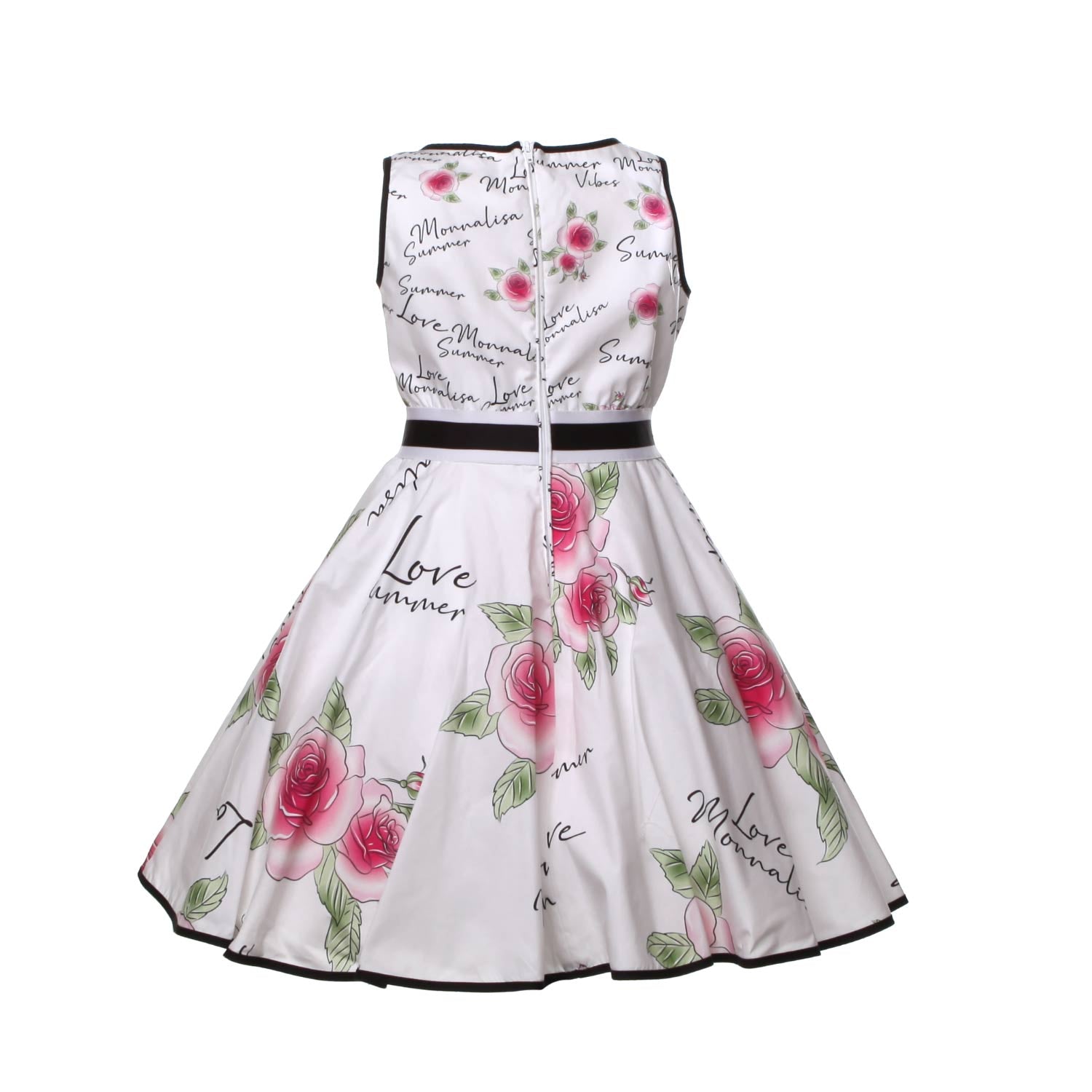 ABITO BAMBINA CON STAMPA ROSE - annameglio.com abbigliamento moda