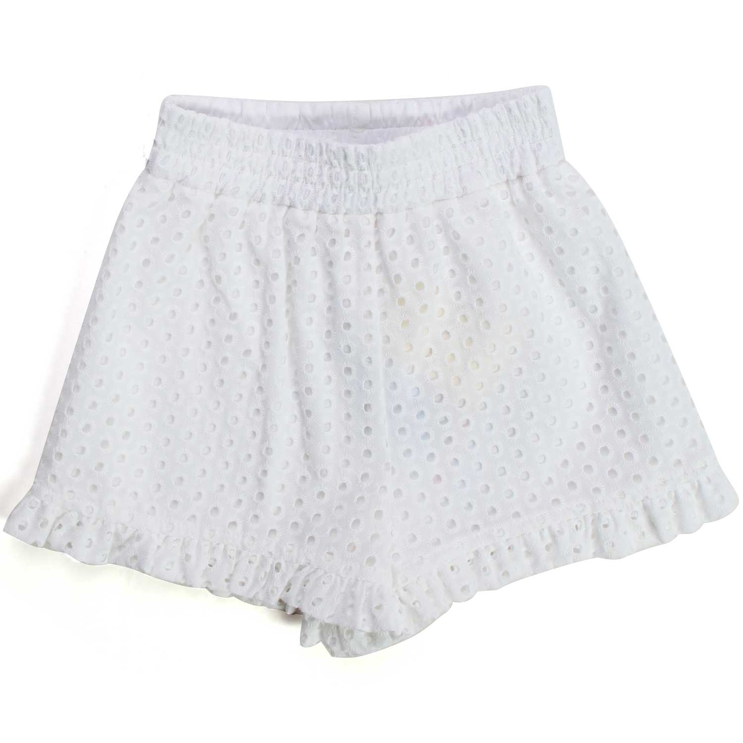 SHORTS SANGALLO BIANCHI BAMBINA - annameglio.com abbigliamento moda