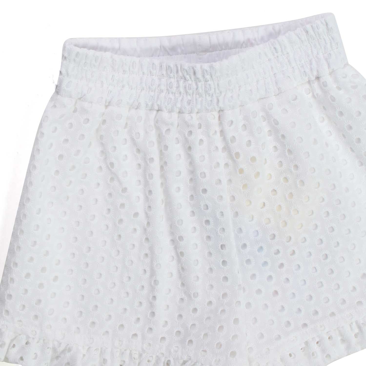 SHORTS SANGALLO BIANCHI BAMBINA - annameglio.com abbigliamento moda