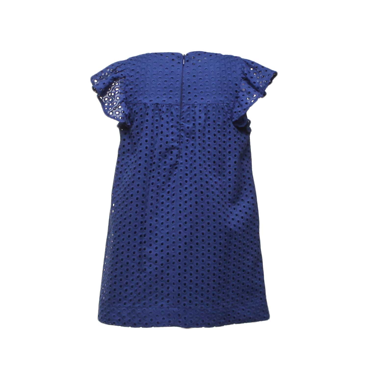 ABITO BLU BAMBINA CON RICAMI SANGALLO - annameglio.com abbigliamento moda