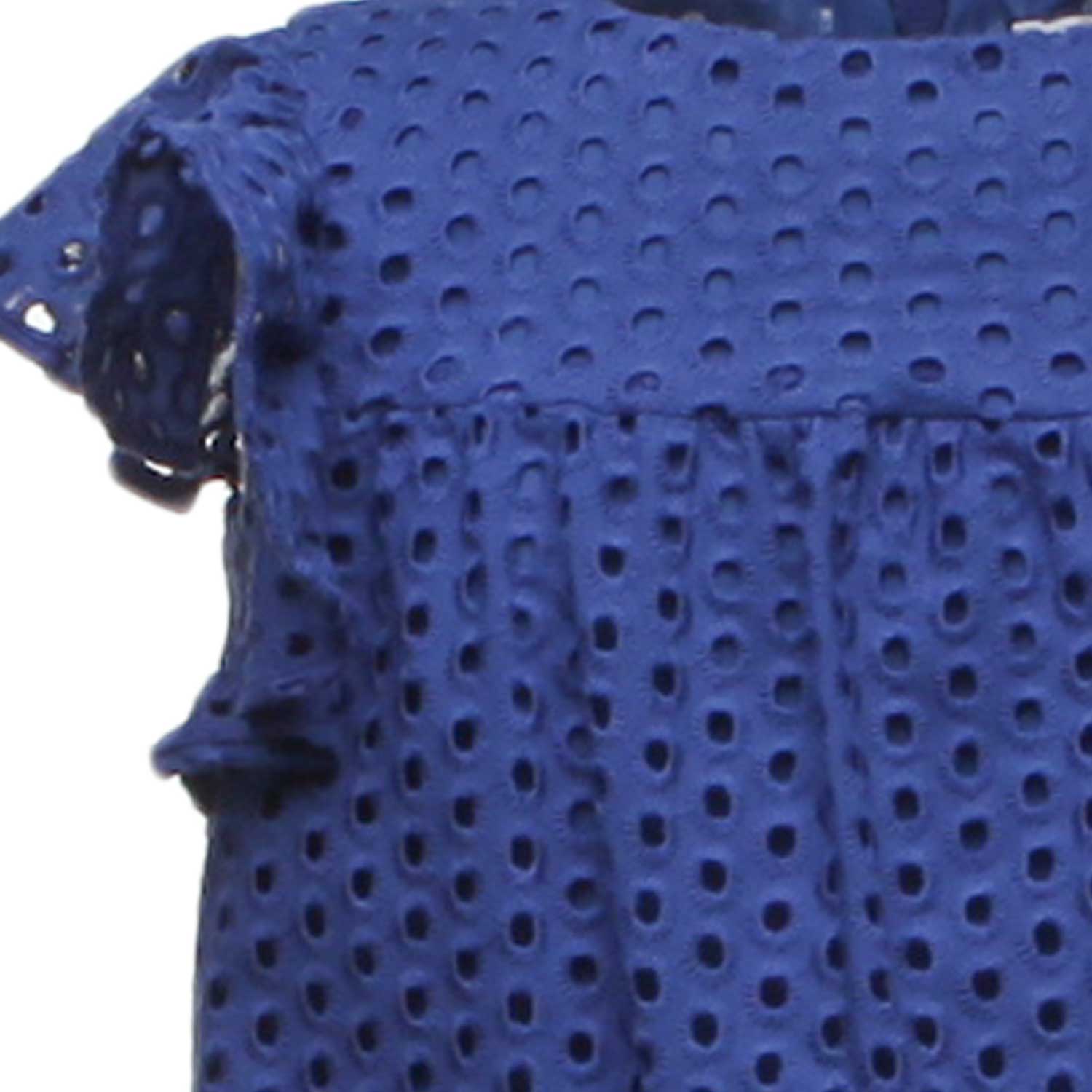 ABITO BLU BAMBINA CON RICAMI SANGALLO - annameglio.com abbigliamento moda