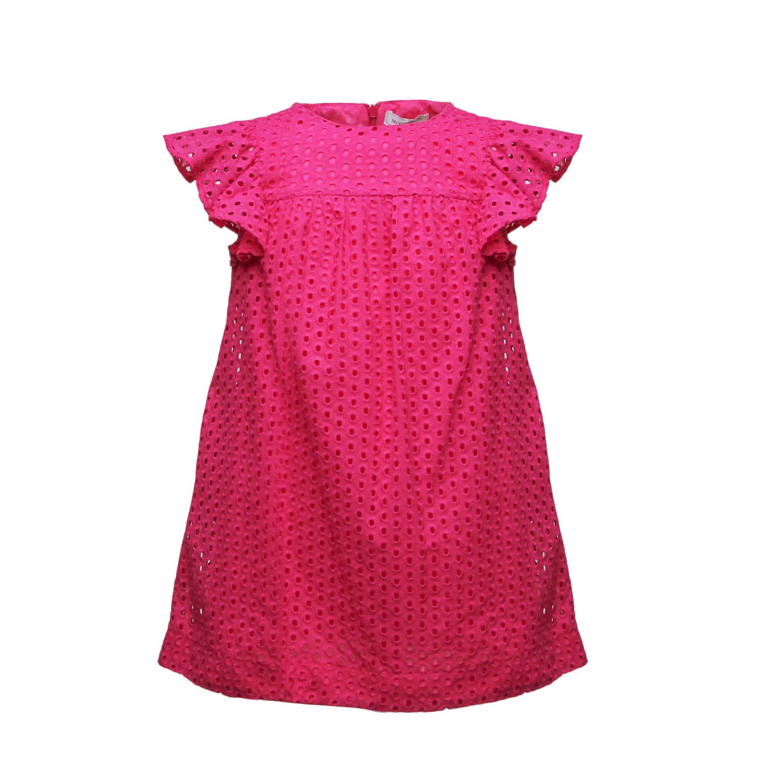 ABITO FUCSIA BAMBINA CON RICAMI SANGALLO - annameglio.com abbigliamento moda