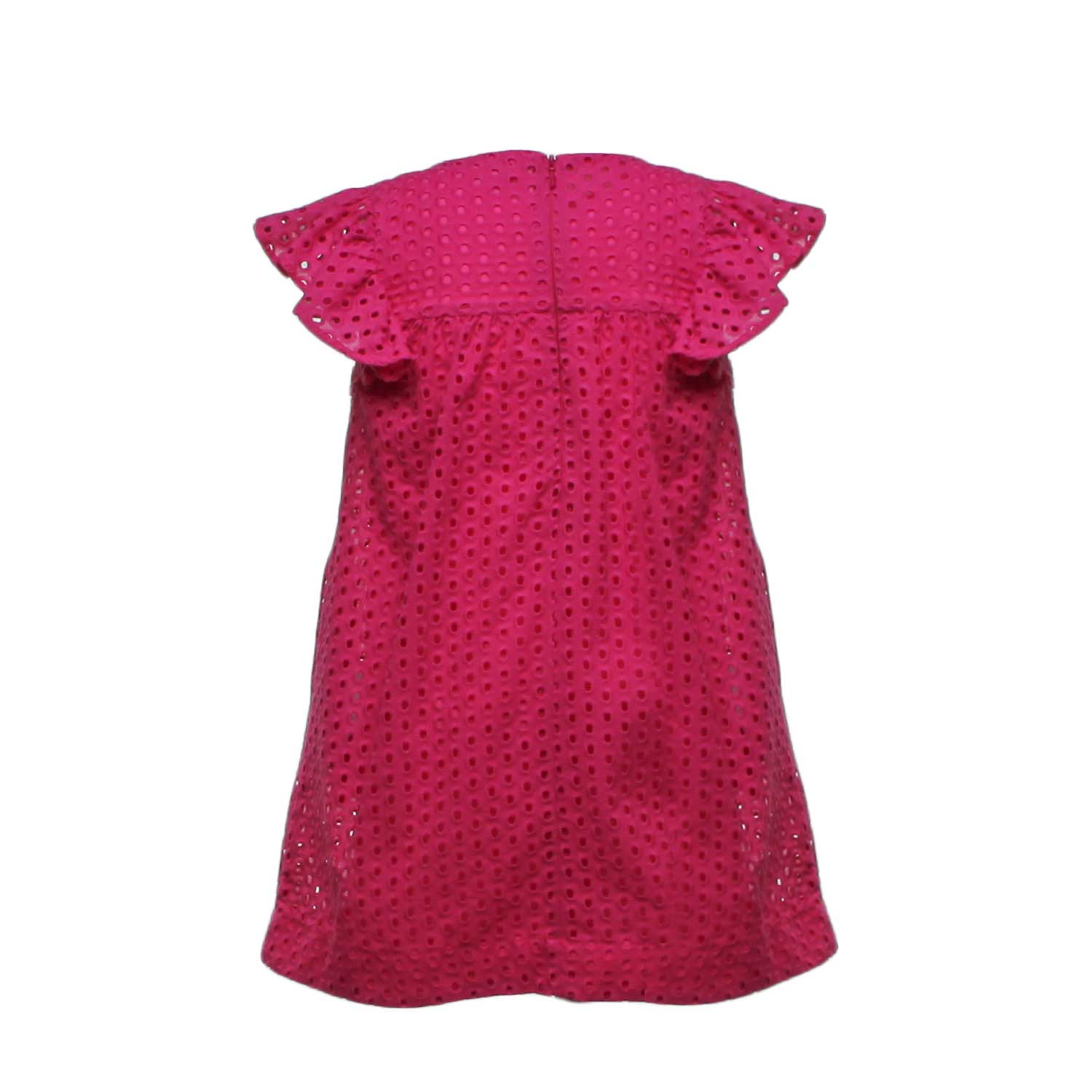 ABITO FUCSIA BAMBINA CON RICAMI SANGALLO - annameglio.com abbigliamento moda