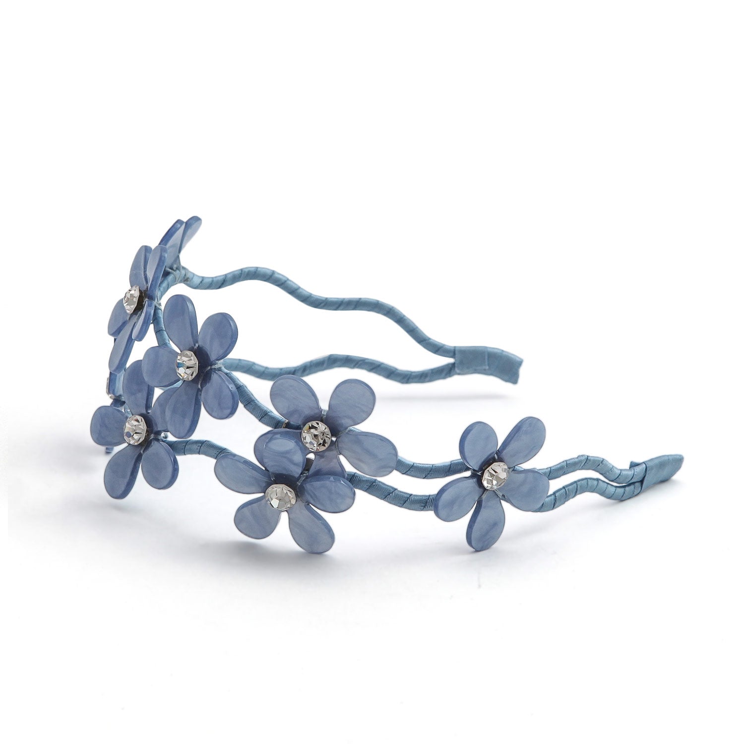 Coroncina per capelli floreale celeste - annameglio.com abbigliamento moda