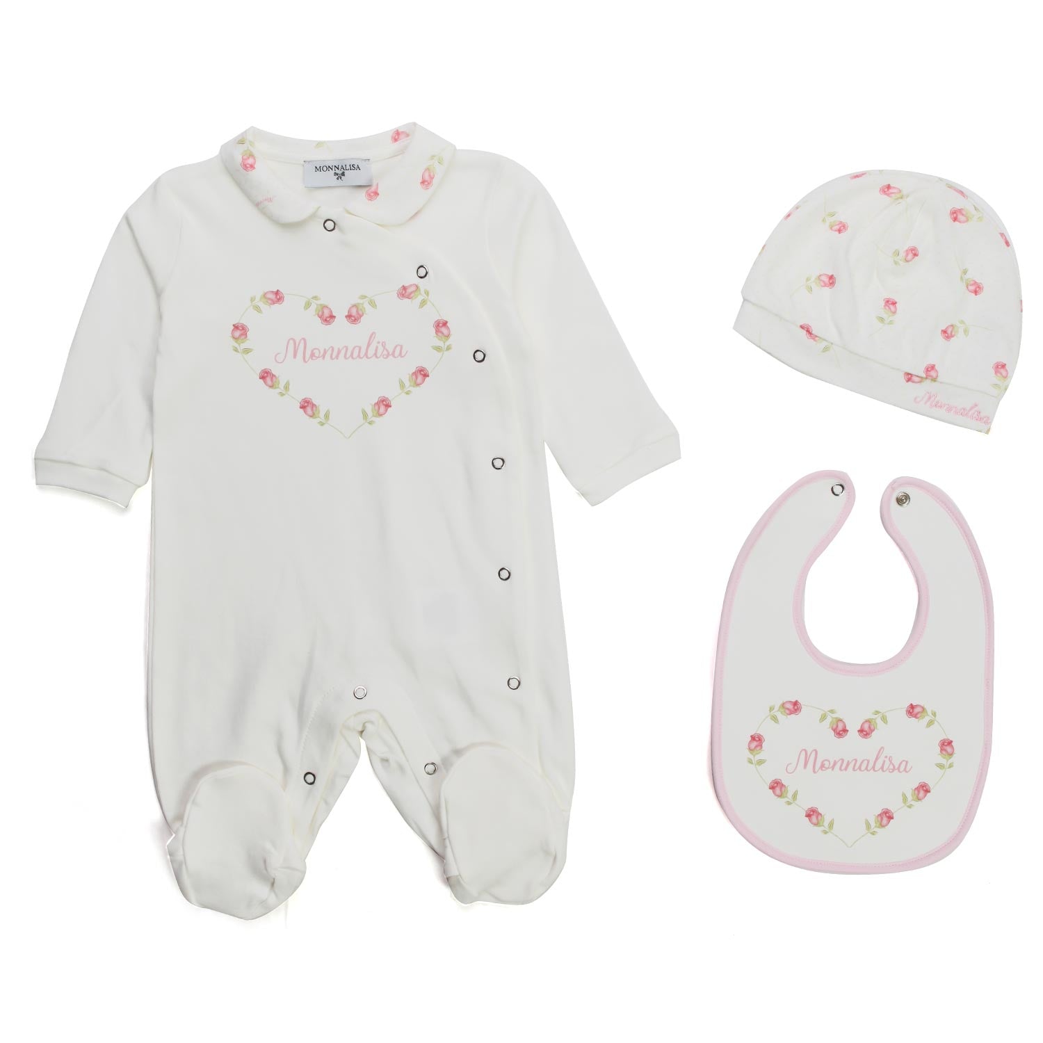 SET TUTINA NEONATA PANNA E ROSA - annameglio.com abbigliamento moda