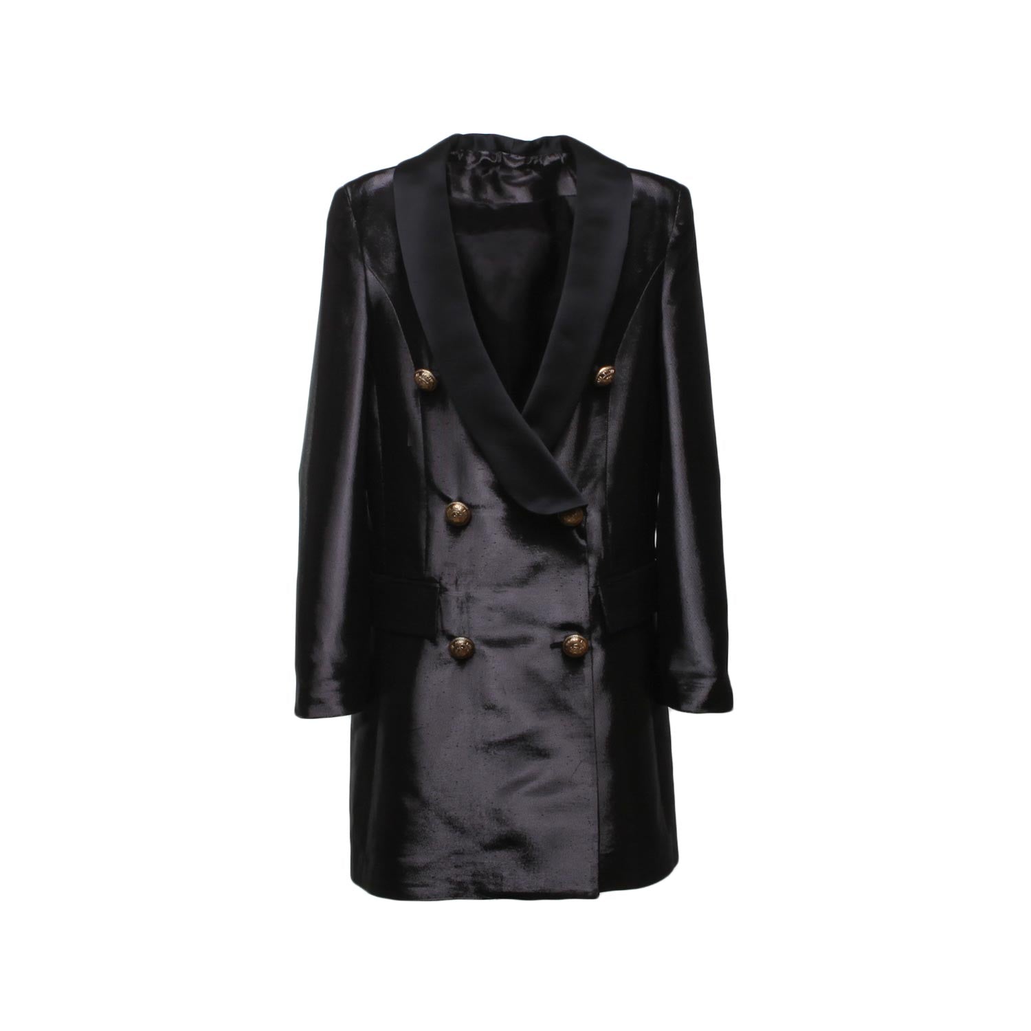 GIACCA DOPPIOPETTO NERA GIRL - annameglio.com abbigliamento moda