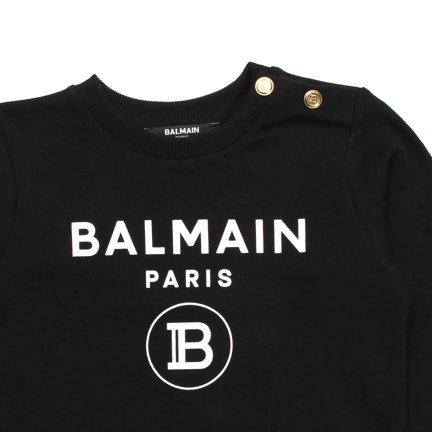 Felpa bimba in cotone black stampa logo - annameglio.com abbigliamento moda