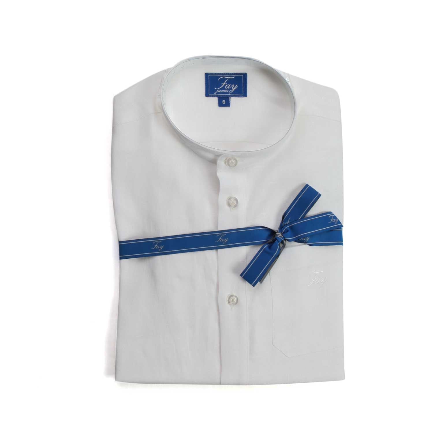 CAMICIA BIANCA LINO BAMBINO - annameglio.com abbigliamento moda