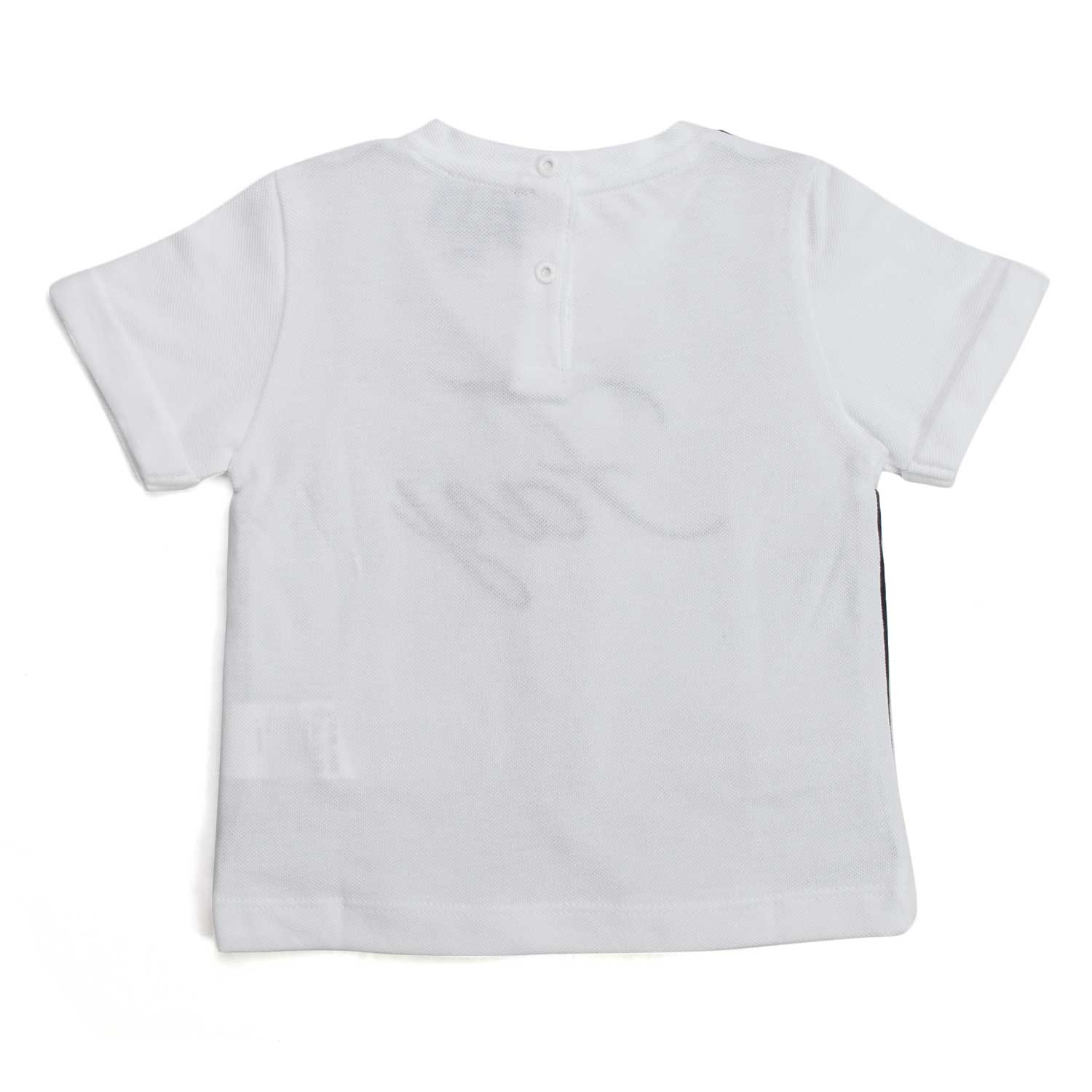 BABY T-SHIRT BIANCA CON GILET BLU - annameglio.com abbigliamento moda