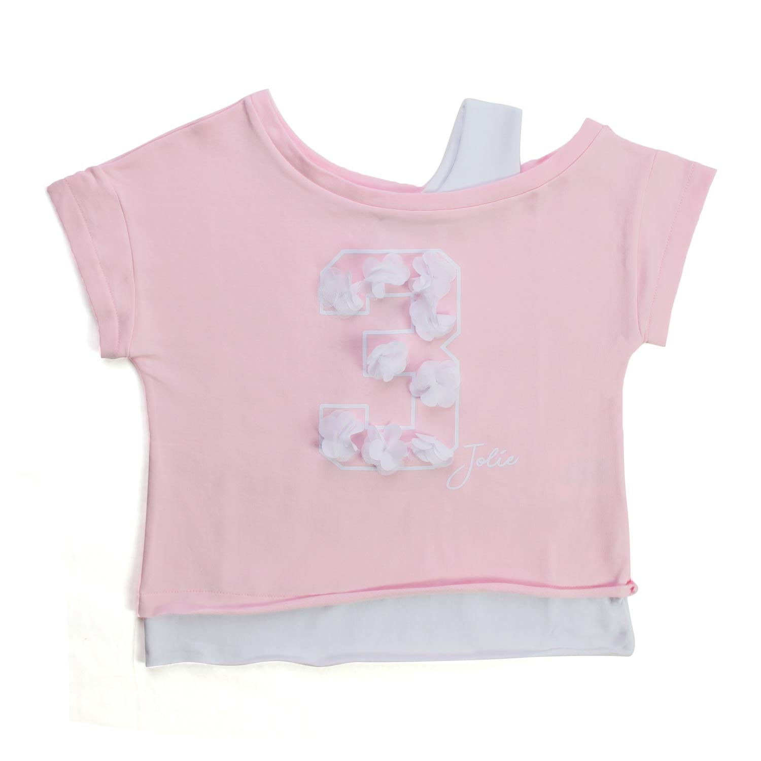 T-SHIRT MONOSPALLA ROSA BAMBINA - annameglio.com abbigliamento moda