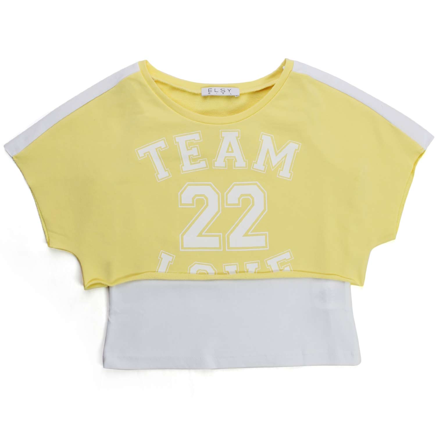 T-SHIRT GIALLO PASTELLO BAMBINA TEEN - annameglio.com abbigliamento moda
