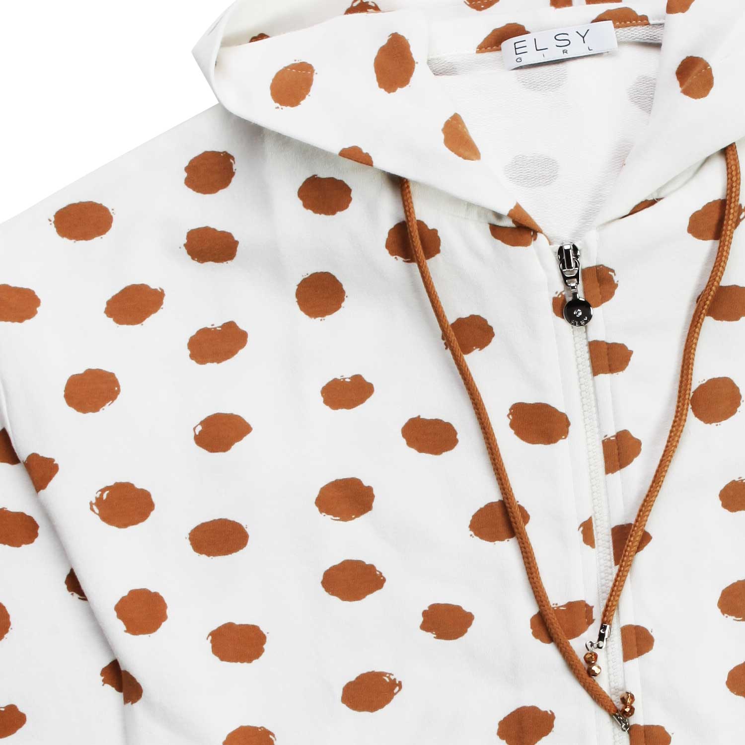 FELPA BIANCA E CAMMELLO BAMBINA E TEENAGER - annameglio.com abbigliamento moda