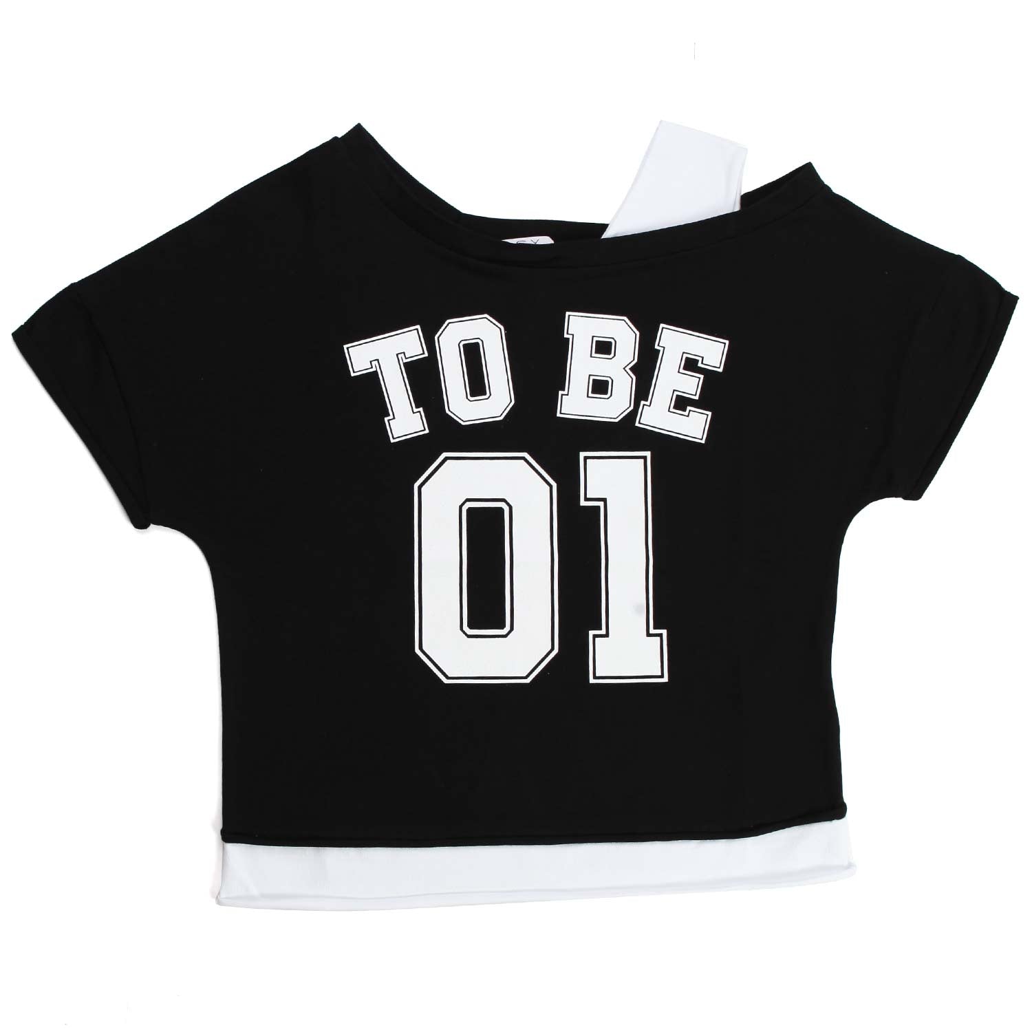 T-SHIRT CROPPED NERA GIRL BAMBINA - annameglio.com abbigliamento moda