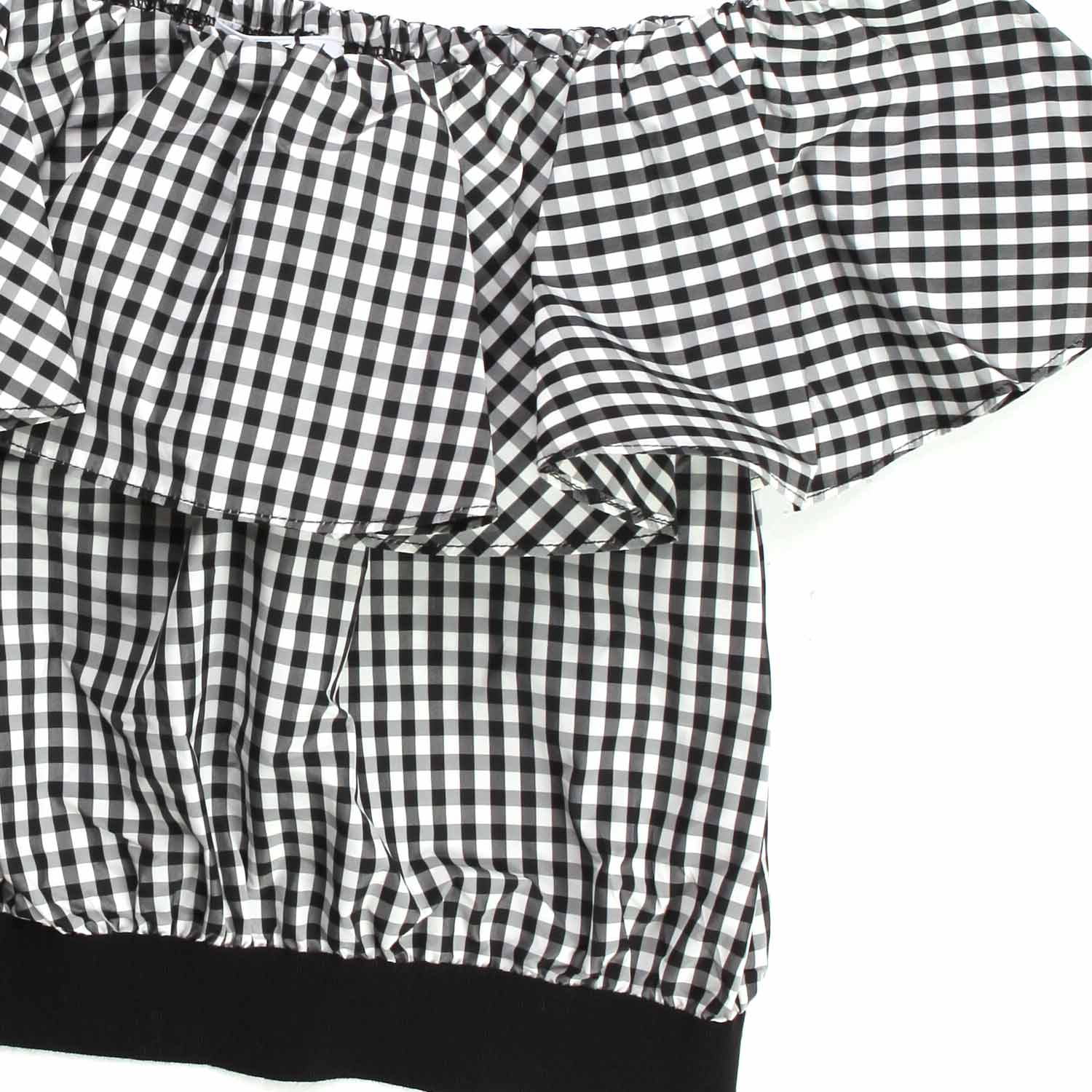 TOP BIANCO E NERO A QUADRETTI BAMBINA E TEENAGER - annameglio.com abbigliamento moda