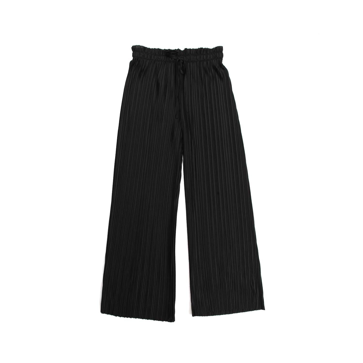 PANTALONE NERO PLISSETTATO TEENAGER - annameglio.com abbigliamento moda