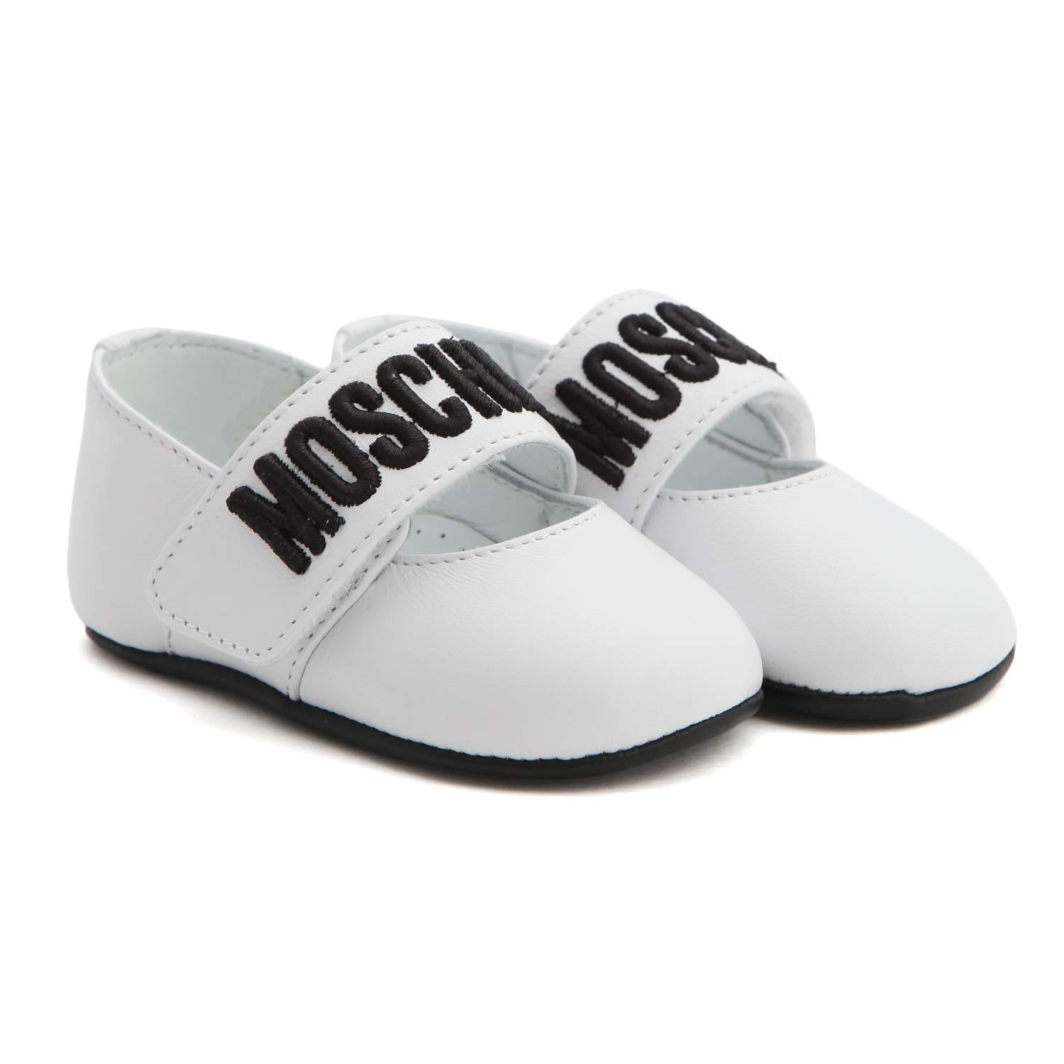 SCARPINE BIANCHE LOGO NEONATA - annameglio.com abbigliamento moda