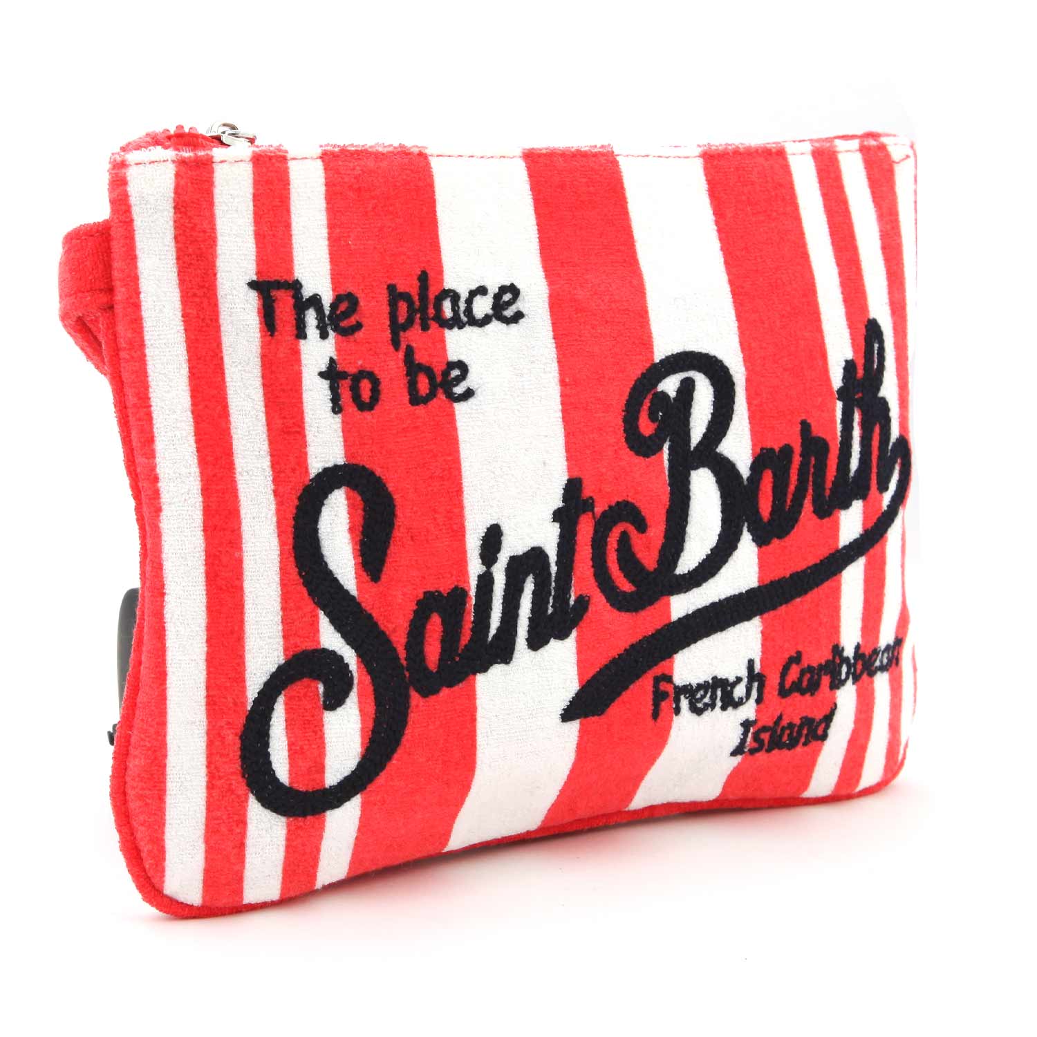 Pochette in spugna rigata rossa - annameglio.com abbigliamento moda