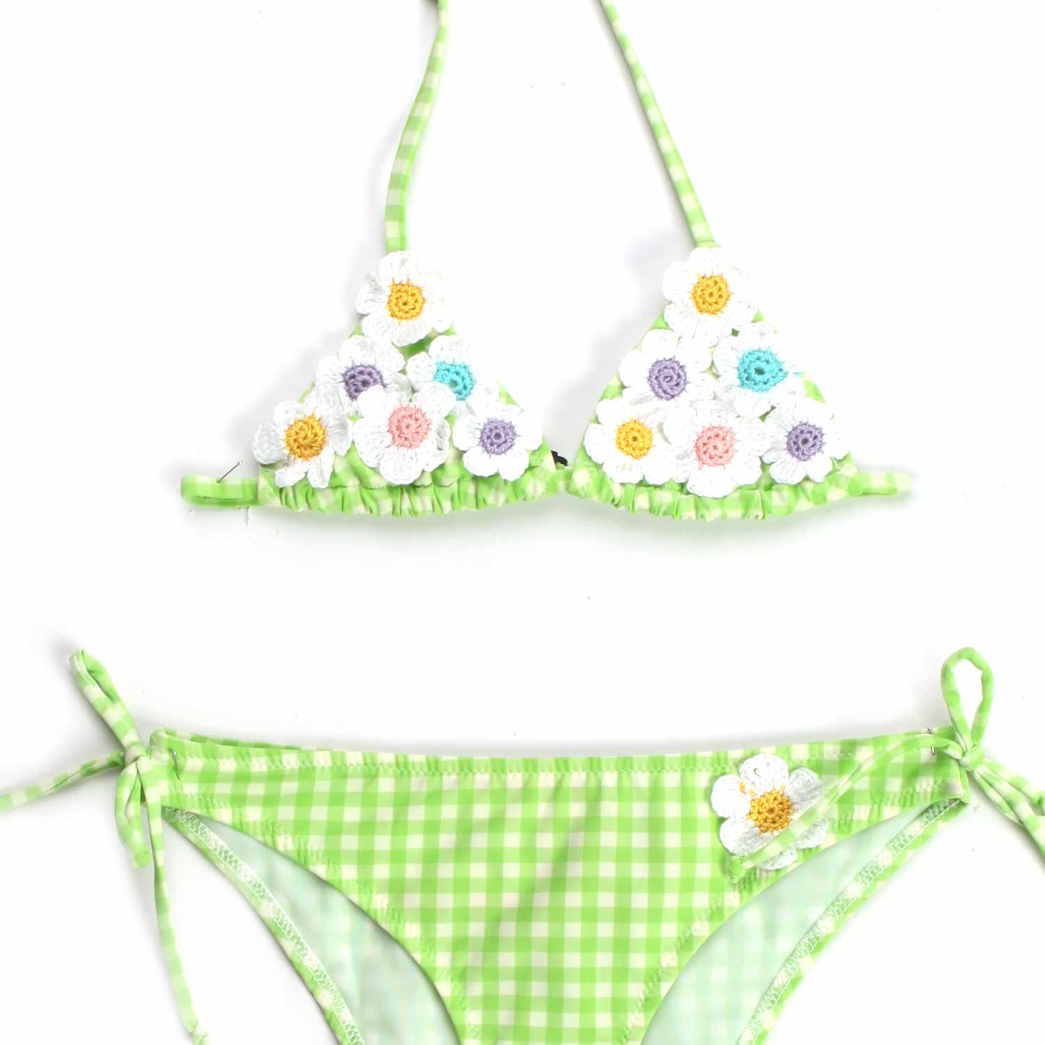 BIKINI VERDE E BIANCO BAMBINA - annameglio.com abbigliamento moda