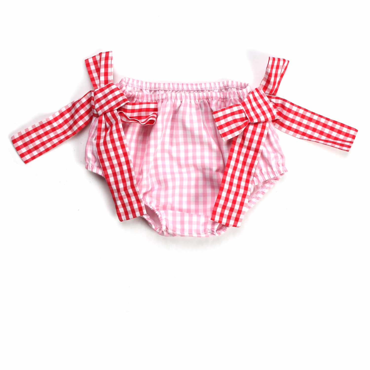 SLIP MARE ROSA A QUADRETTI NEONATA - annameglio.com abbigliamento moda