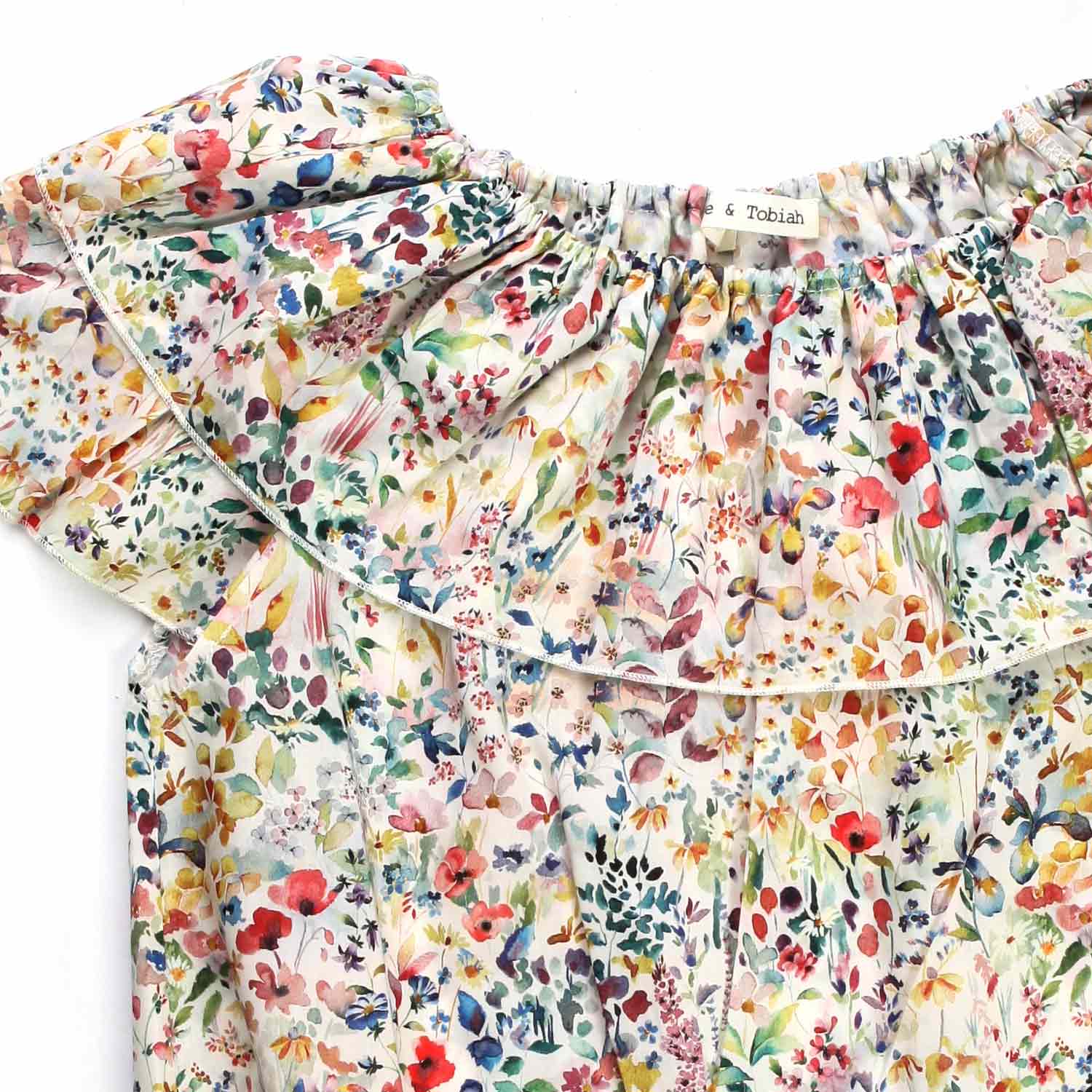 TOP MULTICOLOR CON VOLANTS BAMBINA - annameglio.com abbigliamento moda