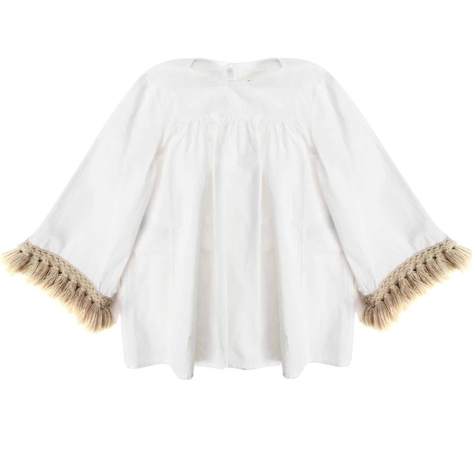 BLUSA BIANCA E ORO BAMBINA E TEENAGER - annameglio.com abbigliamento moda
