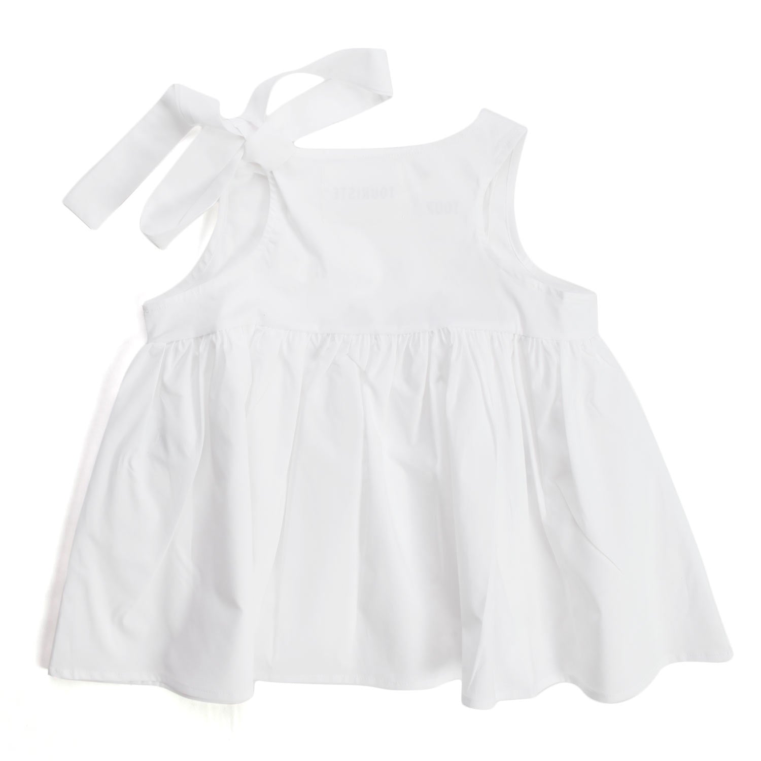 TOP BIANCO CON FIOCCO BAMBINA E TEENAGER - annameglio.com abbigliamento moda