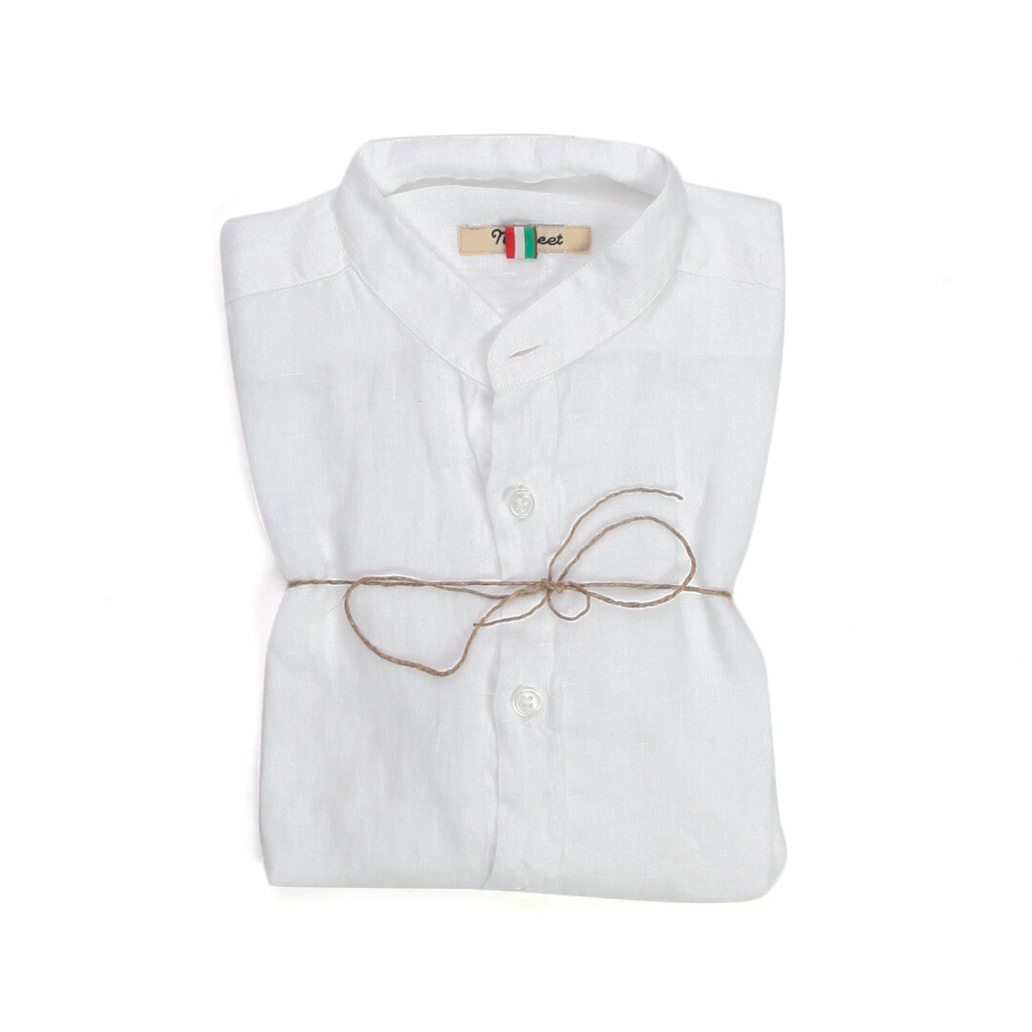 CAMICIA BIANCA LINO BIMBO TEEN - annameglio.com abbigliamento moda