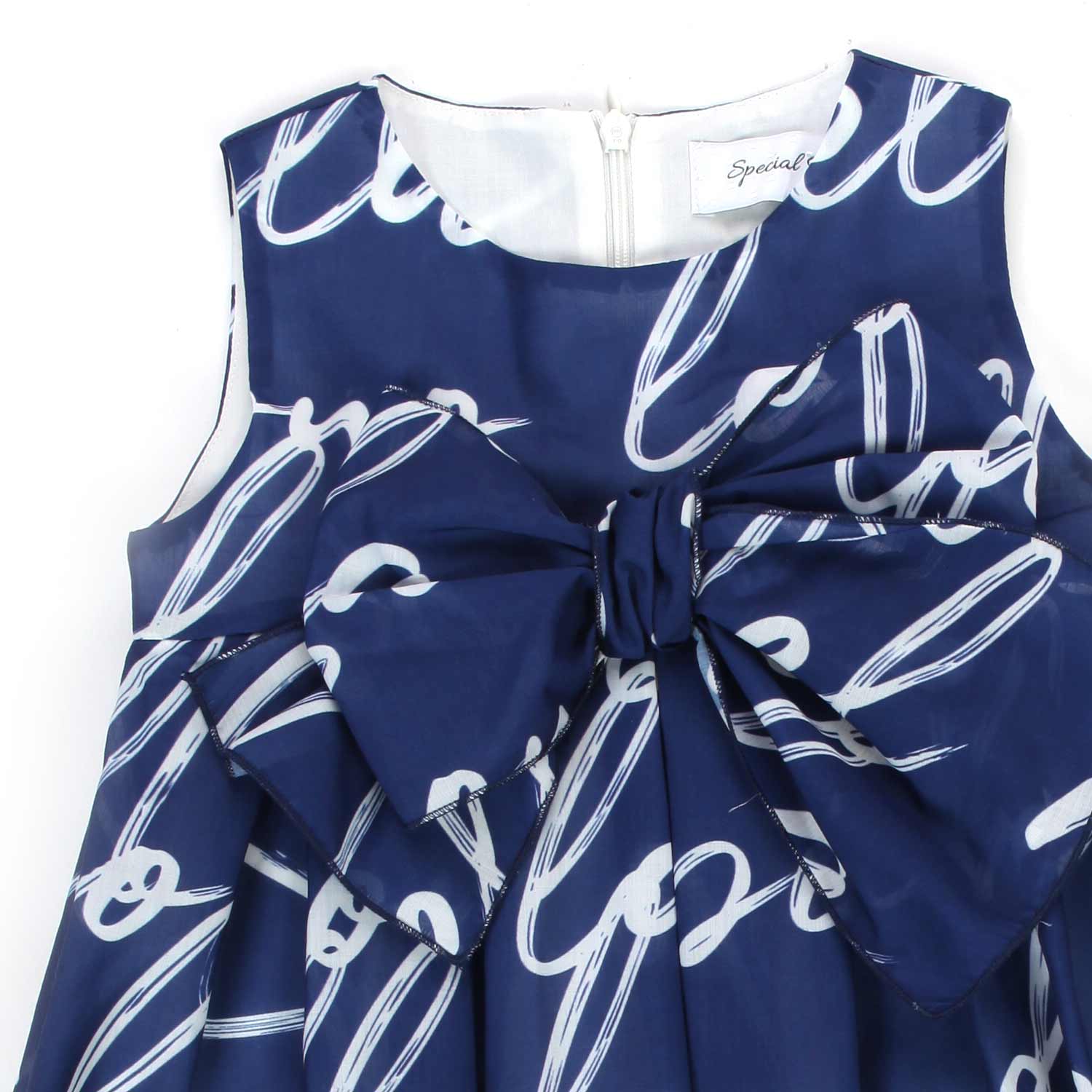 ABITO SMANICATO BLU E BIANCO BAMBINA - annameglio.com abbigliamento moda