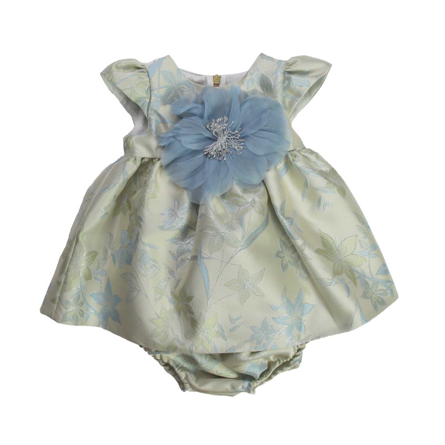 ABITO BIMBA VERDE ACQUA CON CULOTTE - annameglio.com abbigliamento moda