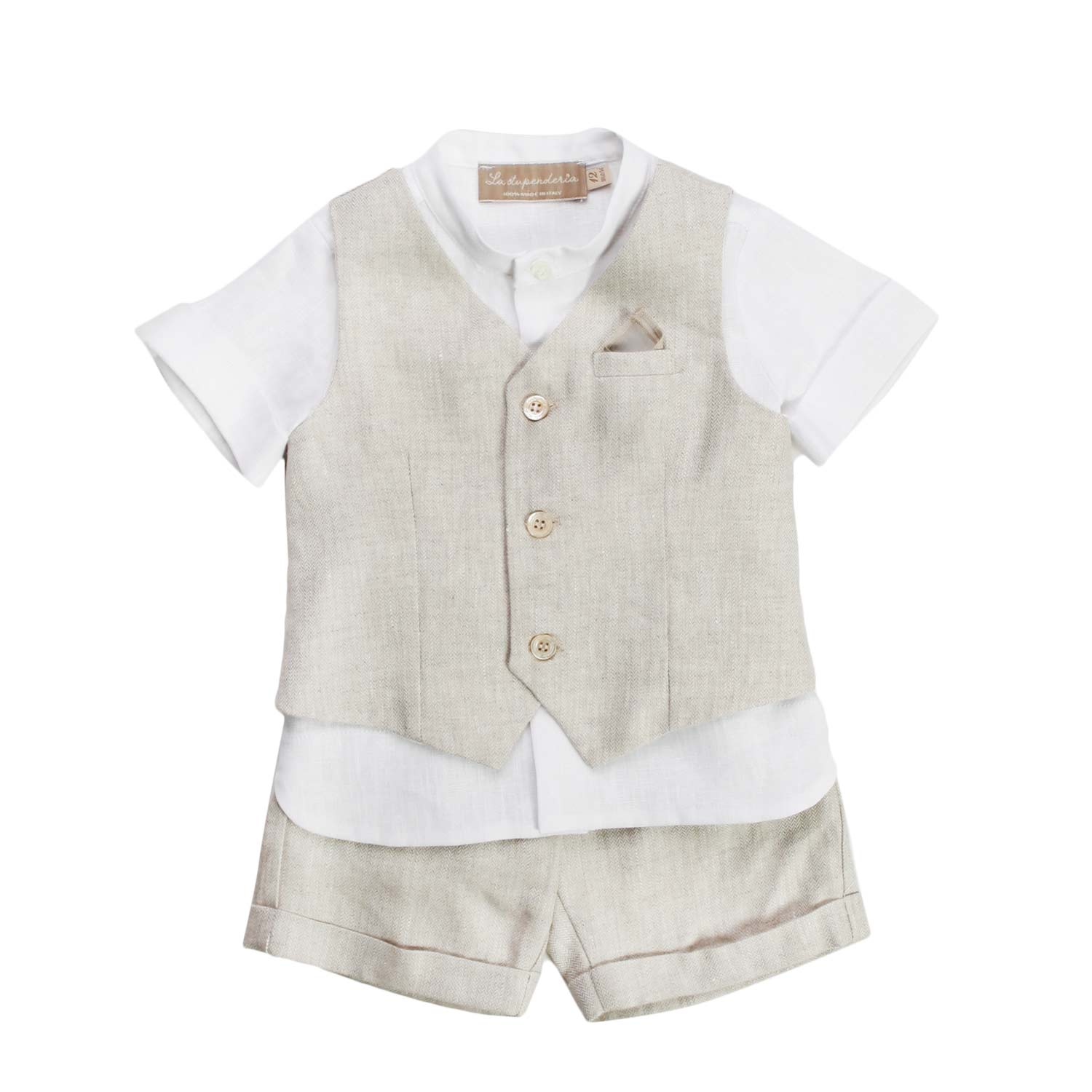 COMPLETINO NEONATO BIANCO E BEIGE - annameglio.com abbigliamento moda