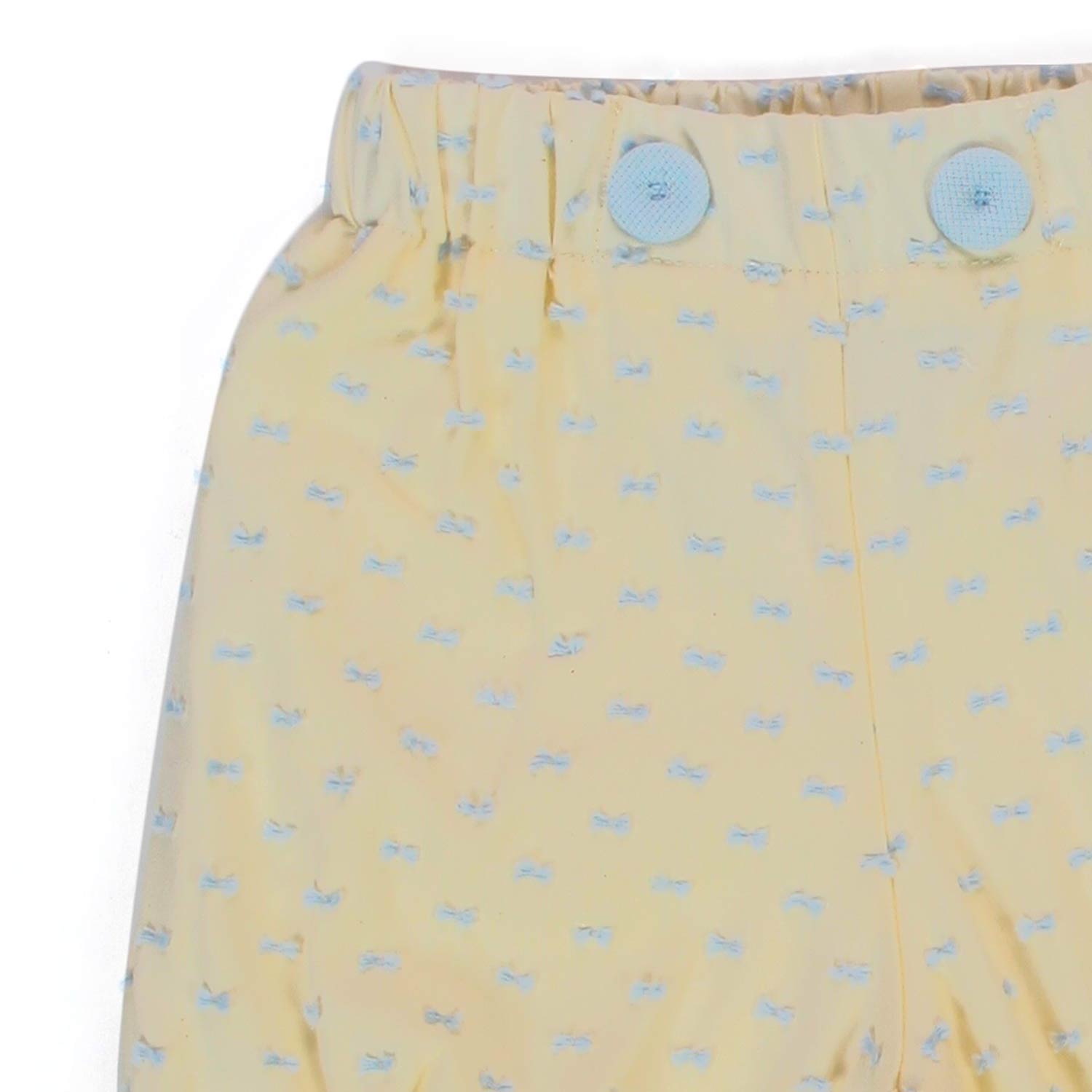 PANTALONCINO NEONATO GIALLO E CELESTE - annameglio.com abbigliamento moda