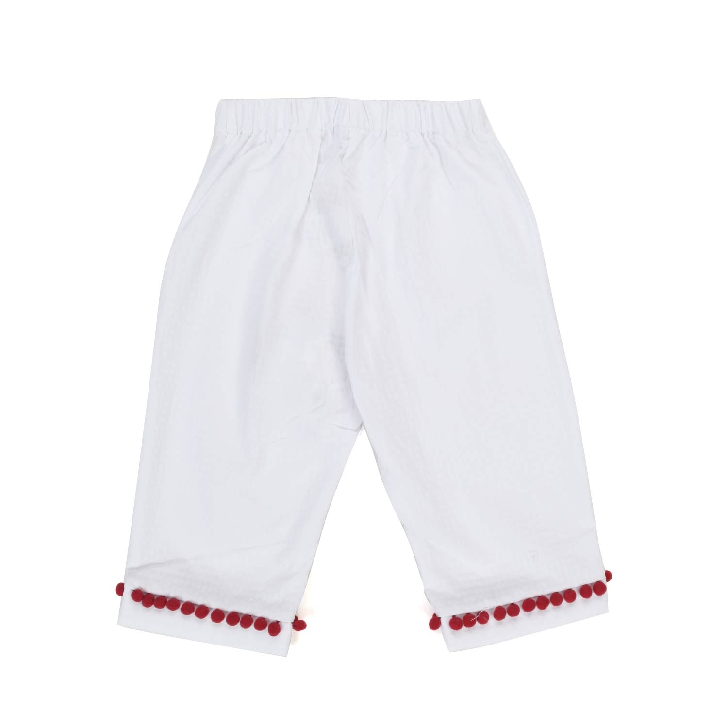 PANTALONE BIANCO E ROSSO BAMBINA - annameglio.com abbigliamento moda
