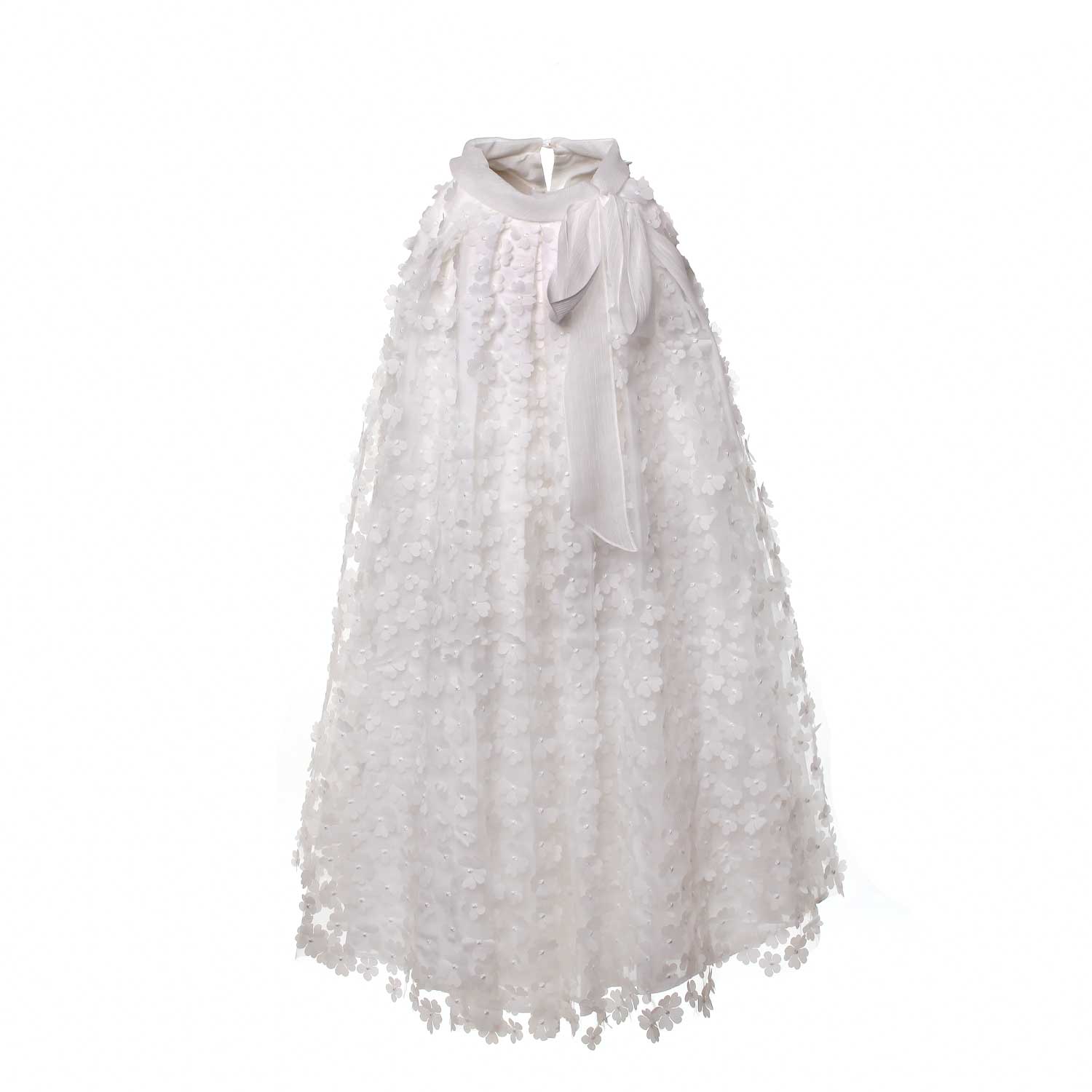 ABITO BAMBINA TEEN TULLE BIANCO CERIMONIA - annameglio.com abbigliamento moda