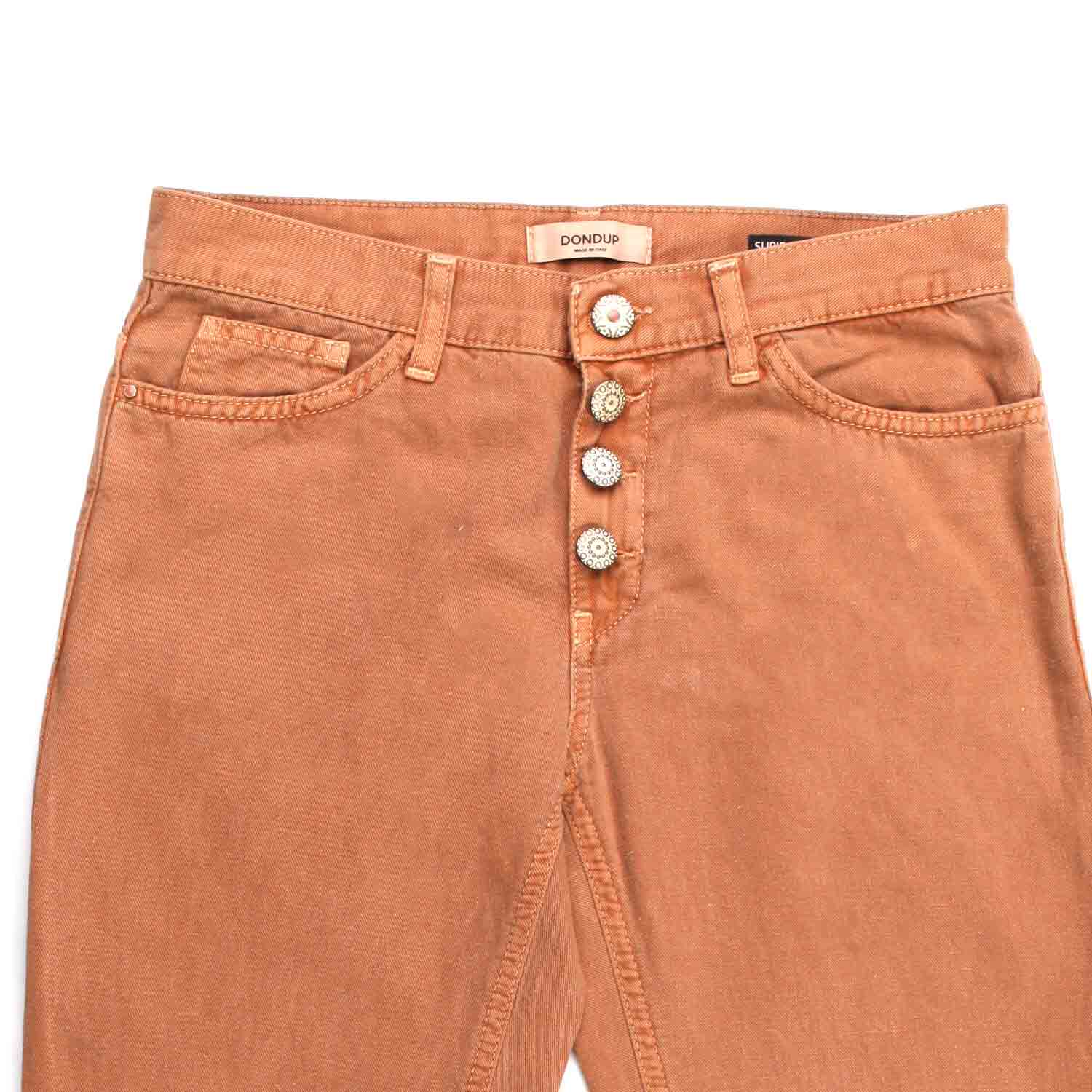 Pantalone denim gioiello rosa salmone - annameglio.com abbigliamento moda