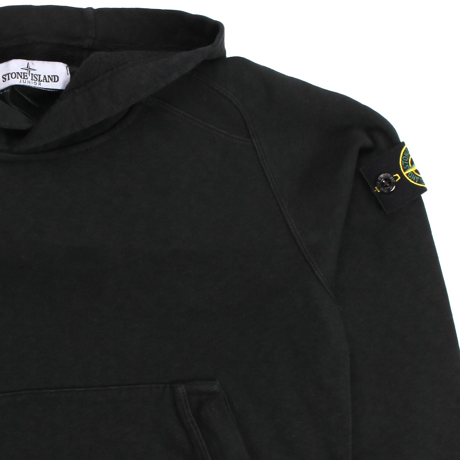 FELPA NERA BOY CON CAPPUCCIO - annameglio.com abbigliamento moda