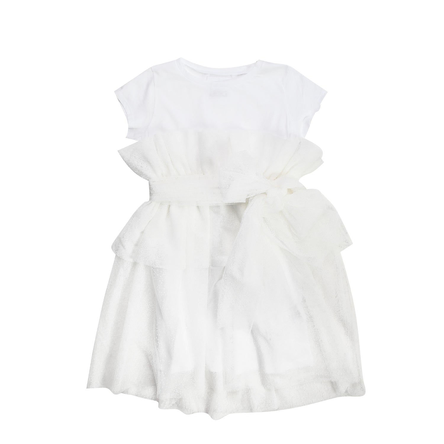 ABITO IN TULLE BIANCO BAMBINA E TEENAGER - annameglio.com abbigliamento moda