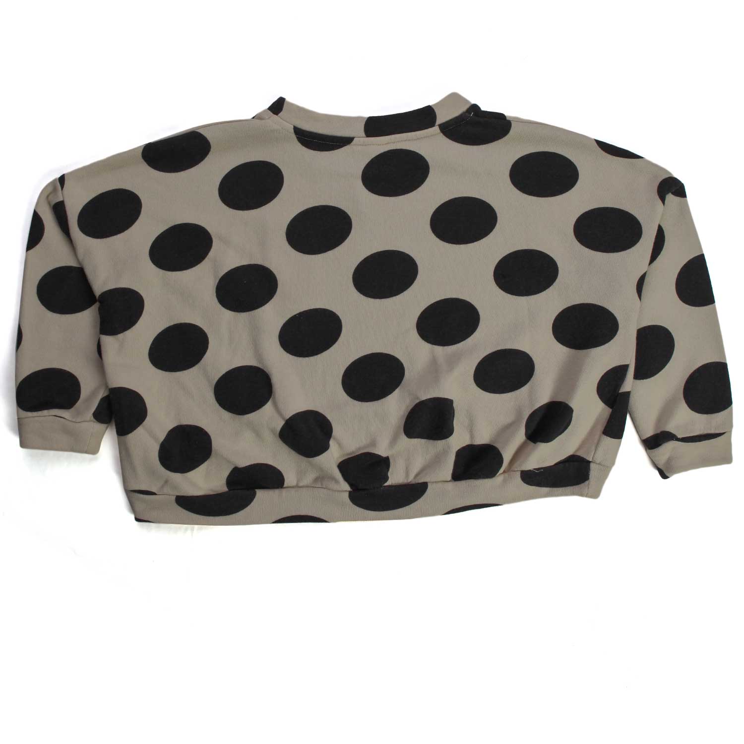 FELPA BEIGE SCURO A POIS BAMBINA E TEENAGER - annameglio.com abbigliamento moda