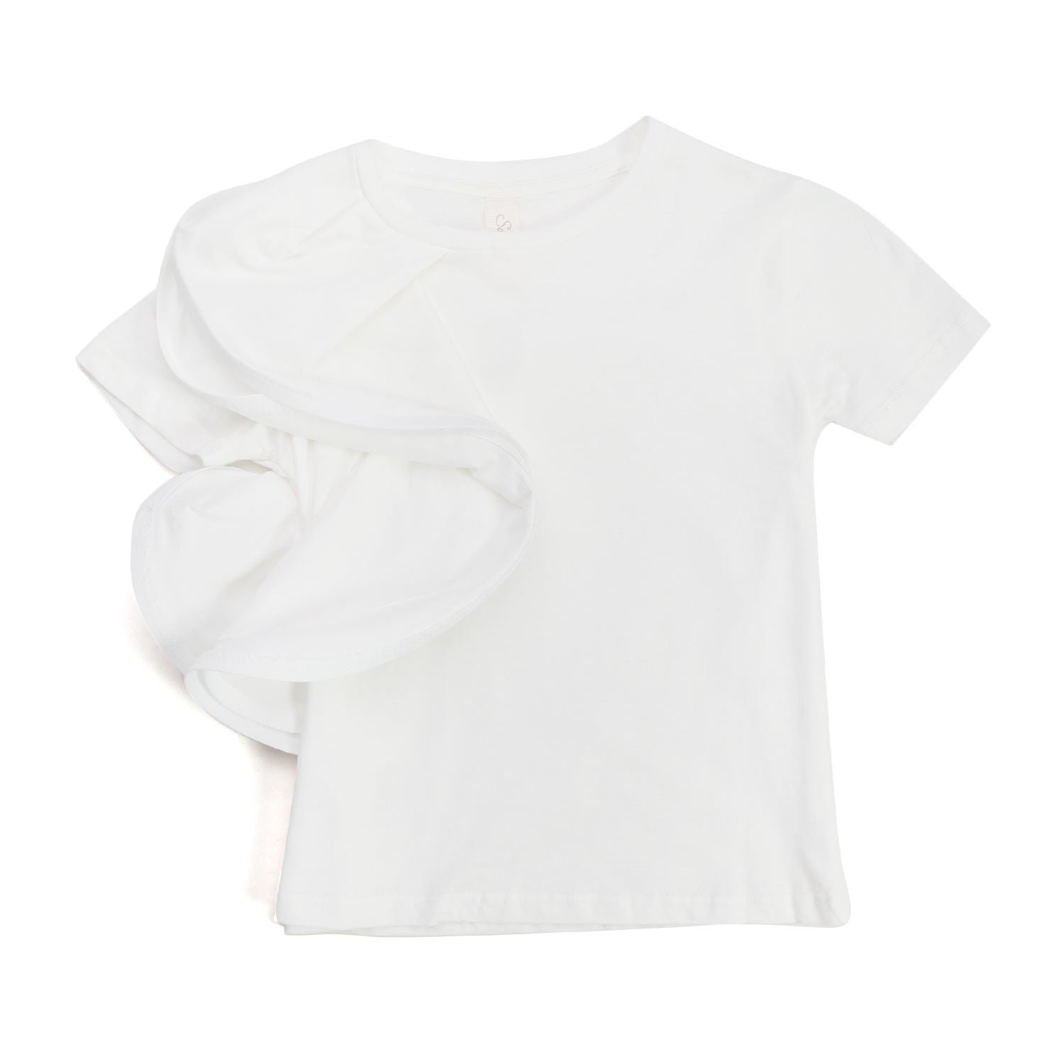 T-SHIRT BIANCA CON VOLANTS BAMBINA E TEENAGER - annameglio.com abbigliamento moda