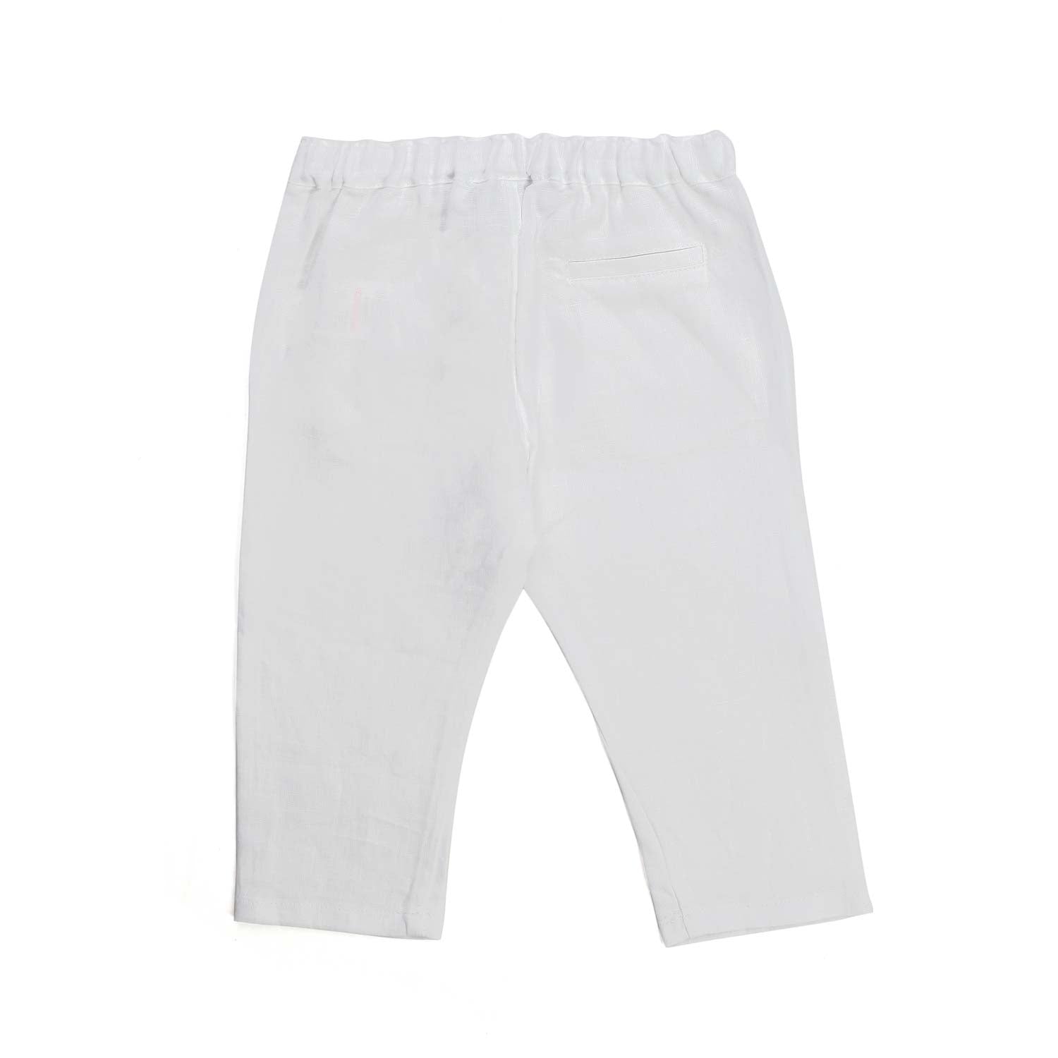 PANTALONE DI LINO BIANCO BIMBO E NEONATO - annameglio.com abbigliamento moda